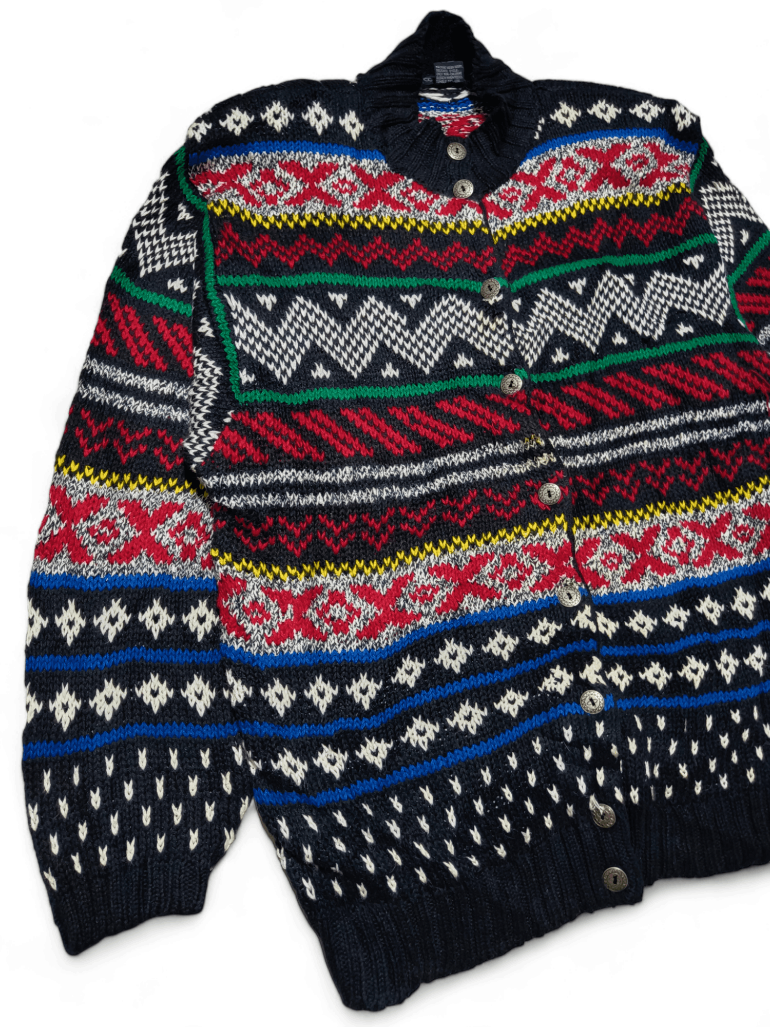 Other Vintage 80s COUNTERPARTS II Ethnic Pattern Knit Sweater Size US L / EU 52-54 / 3 - 6 Thumbnail