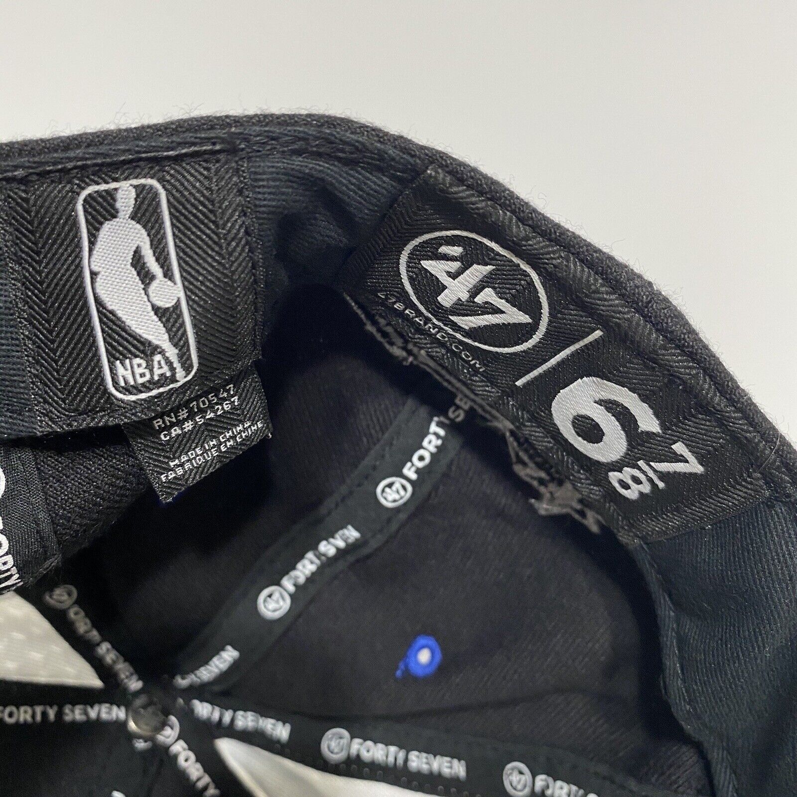 NBA '47 NBA Orlando Magic Fitted Flat Brim Blue White Black Hat Size ONE SIZE - 5 Thumbnail