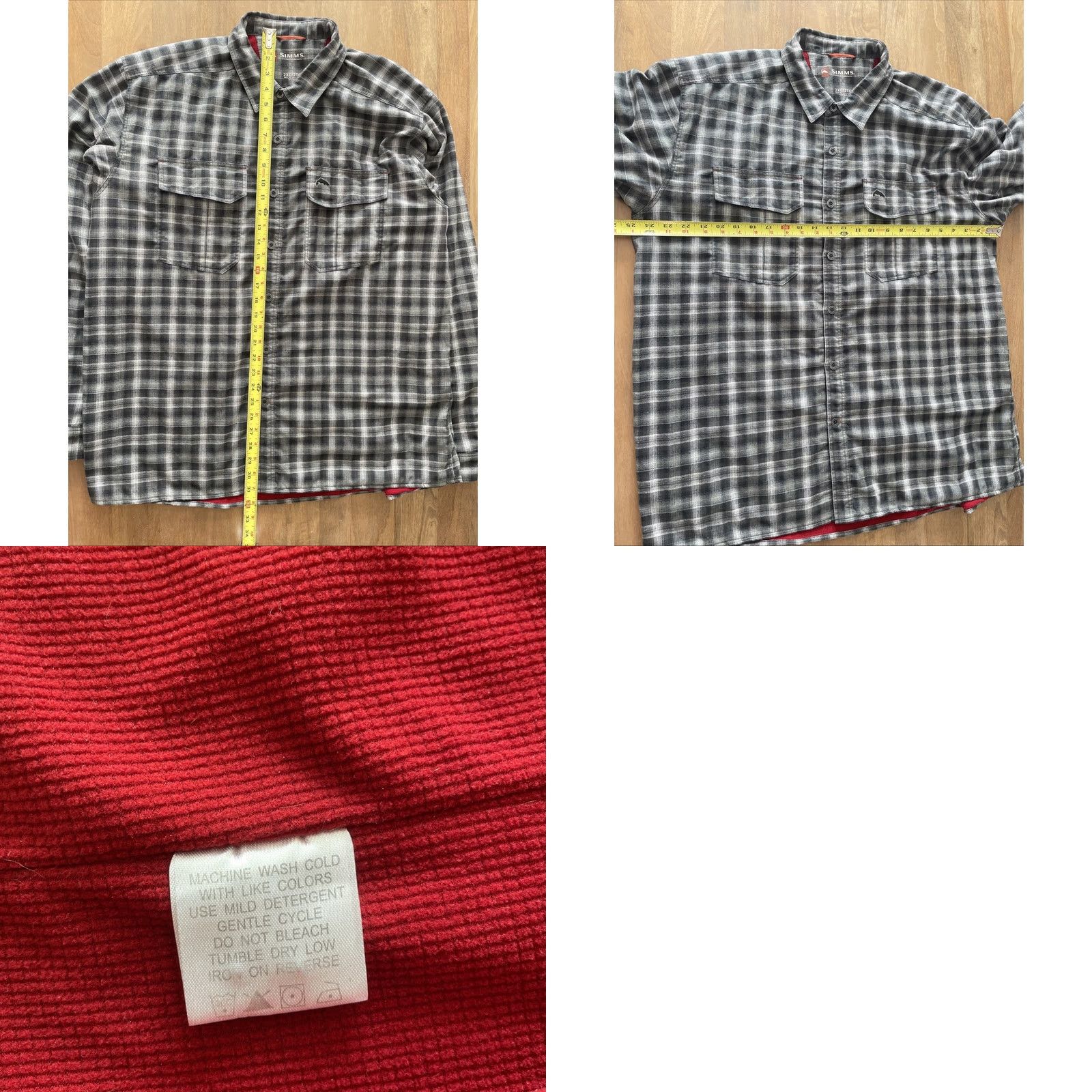 Vintage Simms Shacket Shirt Mens 2XL Plaid Cold Weather Flannel Lined Fishing Outdoor Shirt Size US XXL / EU 58 / 5 - 8 Thumbnail