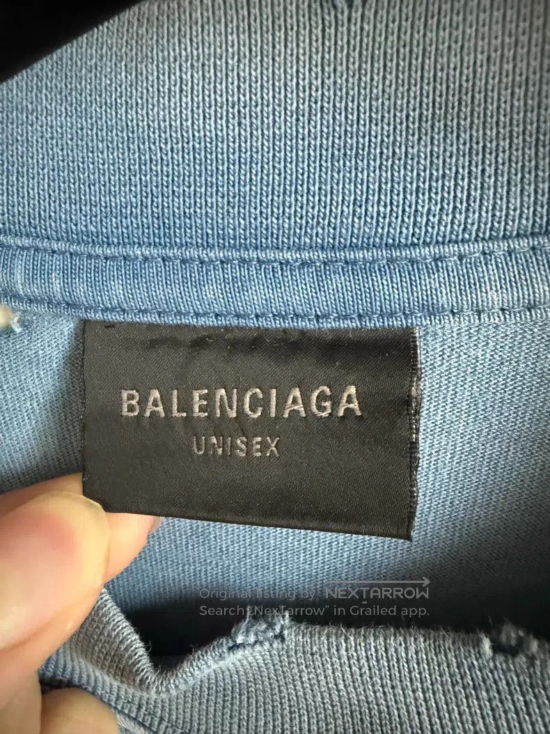 Balenciaga Balenciaga Tape Print Distressed Short Sleeve Size US XXS / EU 40 - 3 Thumbnail