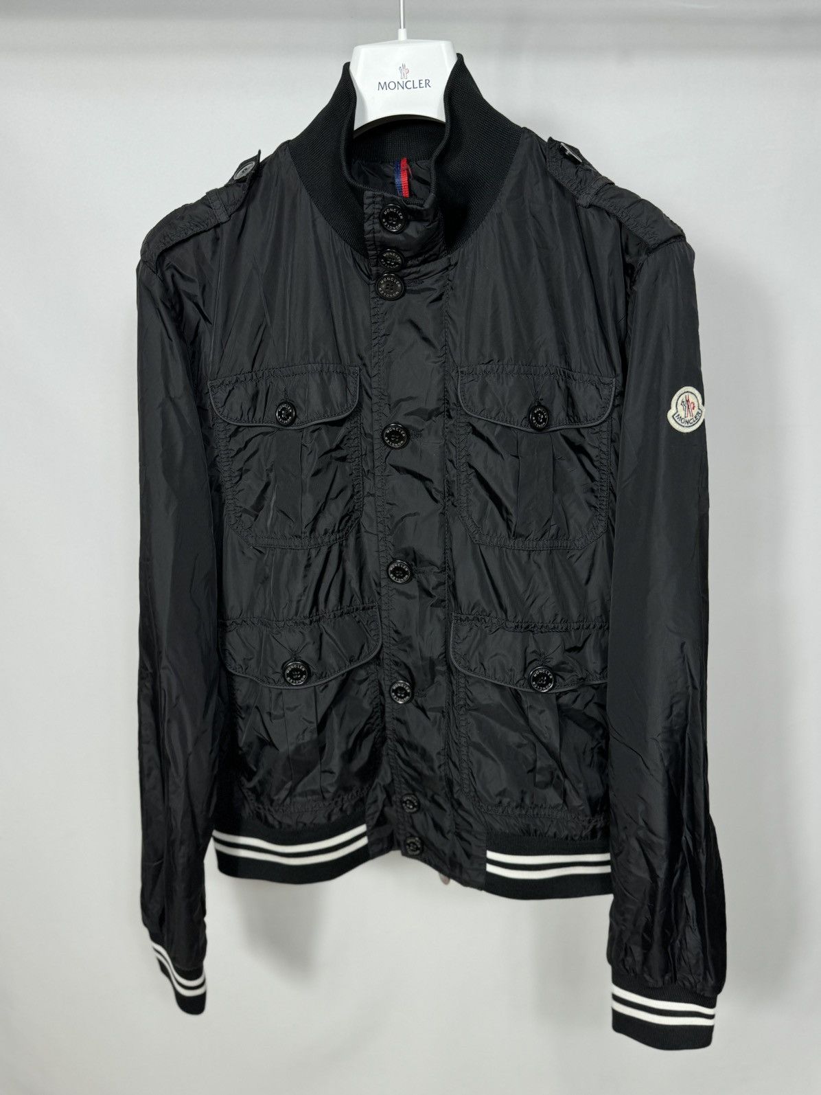 image of Moncler Delonix Jacket in Black, Men's (Size Medium)