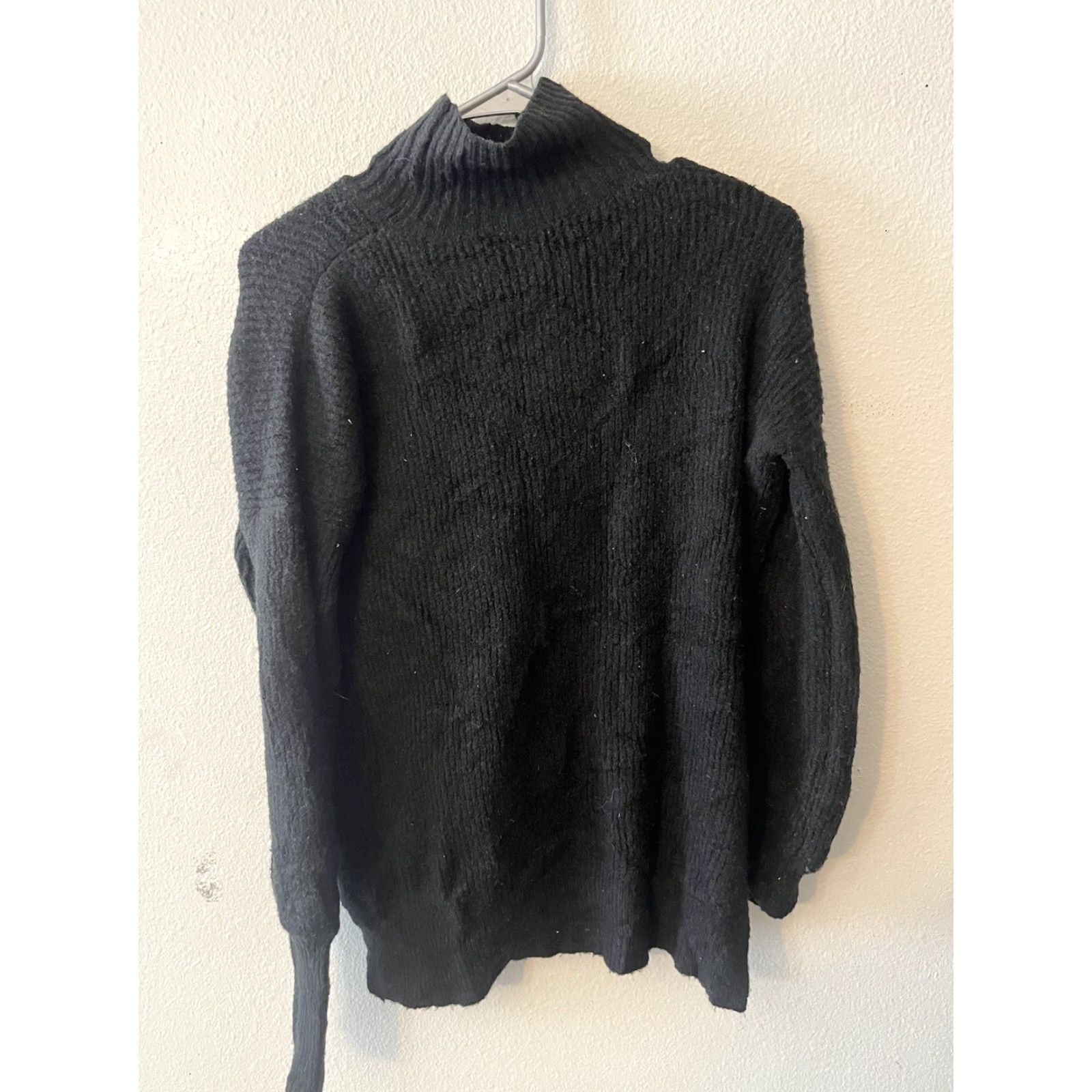 French Connection French Connection Sweater XS Black Knit Medium Sleeve Long Roll Neck Pullover Women Winter All Seasons Casual Logo Vintage-Style Size XS / US 0-2 / IT 36-38 - 2 Thumbnail
