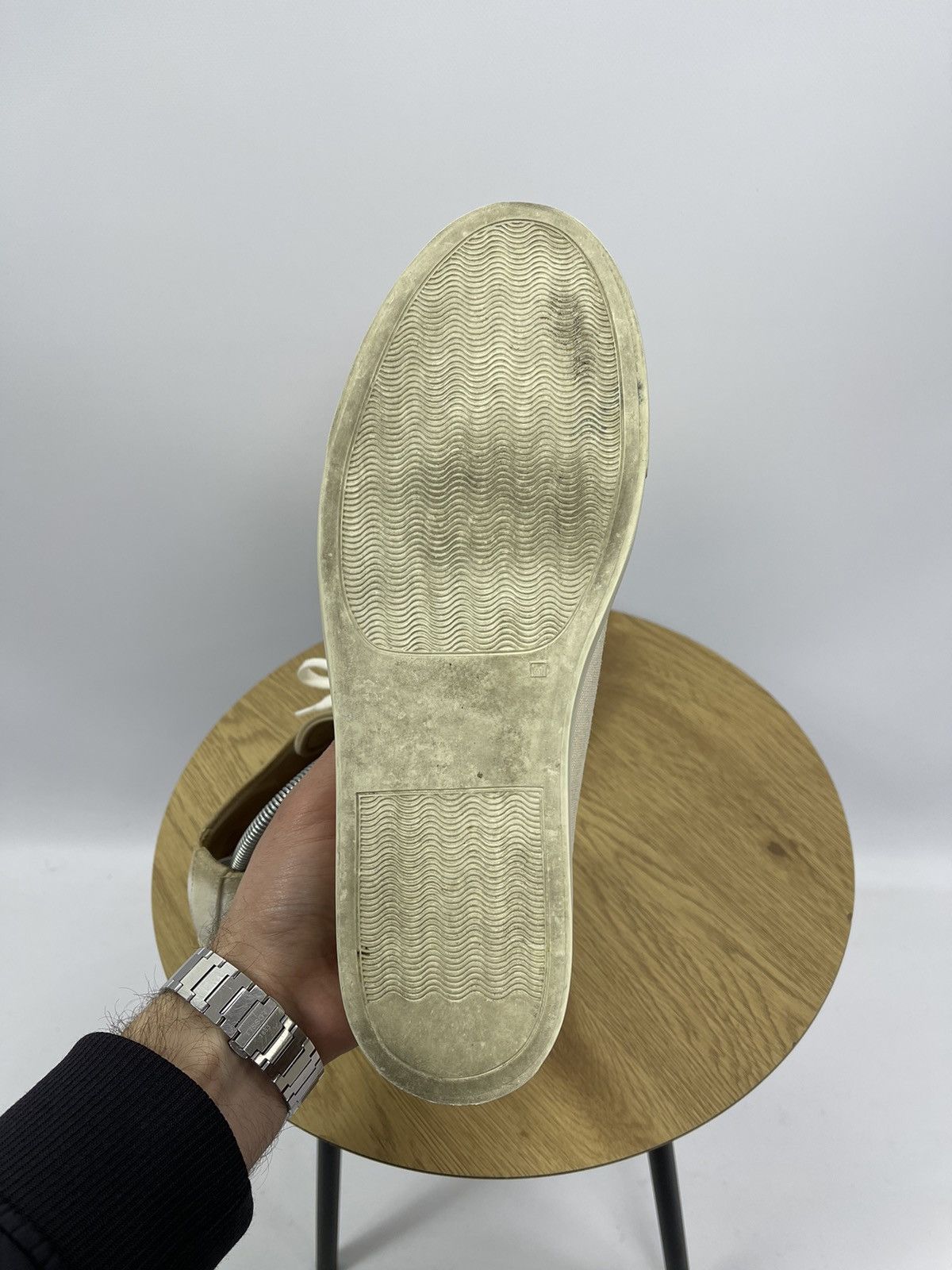 Common Projects Common Projects Beige Cotton and Leather Low SneakersEU 42 Size US 8 / EU 41 - 7 Thumbnail