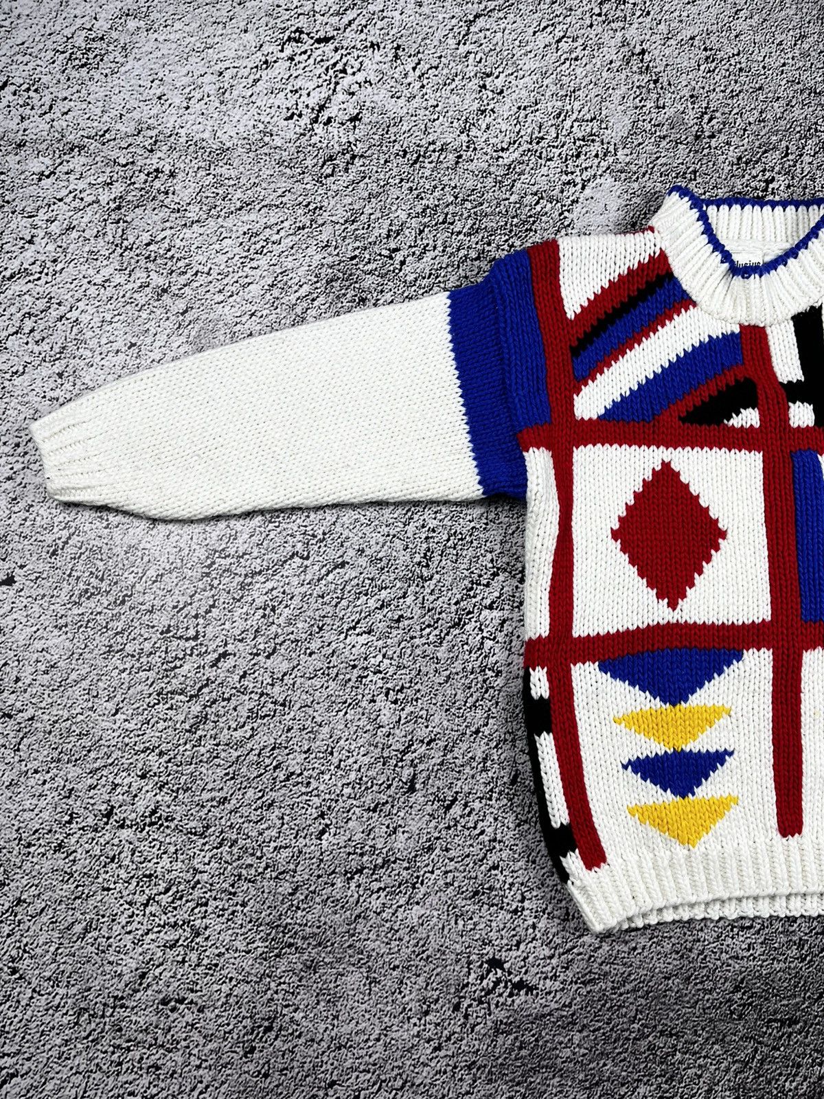 Vintage Vintage 90s coloured sweater old money style streetwear M Size M / US 6-8 / IT 42-44 - 2 Thumbnail