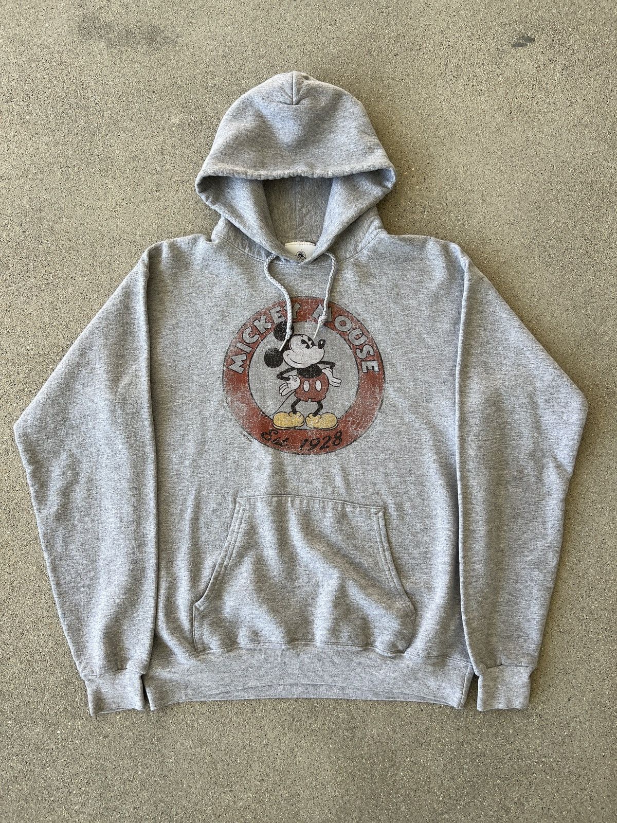 Disney × Vintage 2010s Disney Park Grey Mickey Mouse “Est. 1928” Hoodie Size S / US 4 / IT 40 - 1 Thumbnail