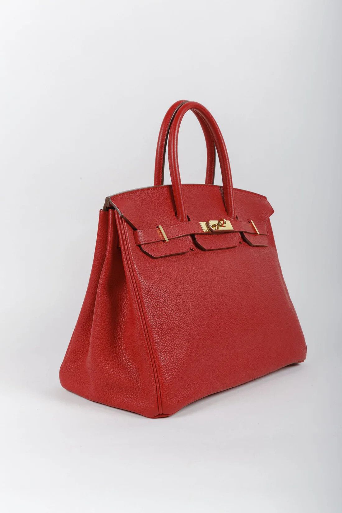 Hermes Hermès Birkin 35 Rouge Casaque Clemence GHW Size ONE SIZE - 2 Thumbnail