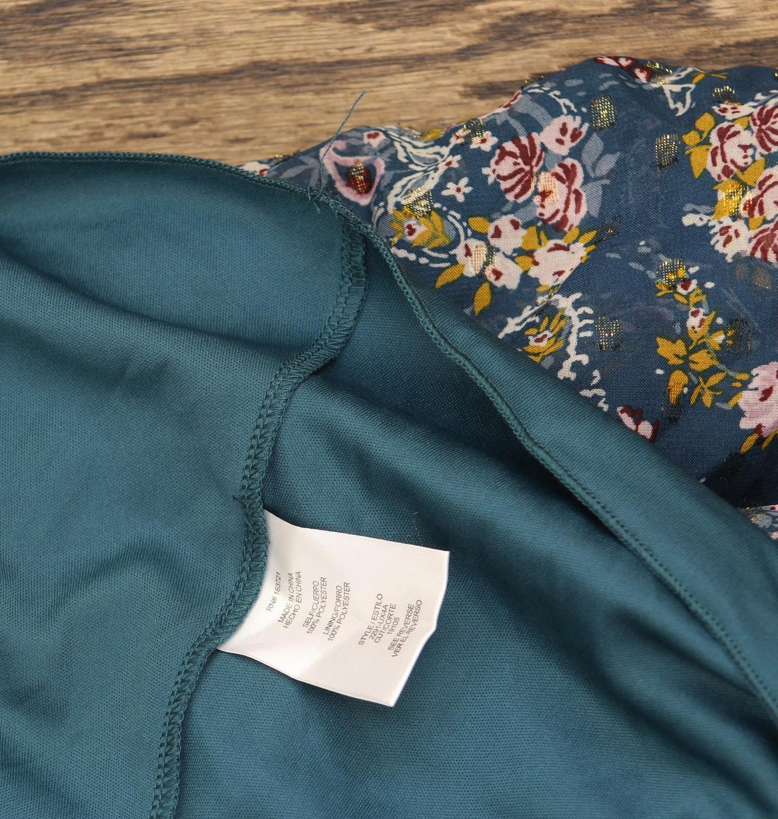 Other Nwt City Studios Fit & Flare Dress Teal Blue / Rust Xl Size XL / US 12-14 / IT 48-50 - 5 Thumbnail