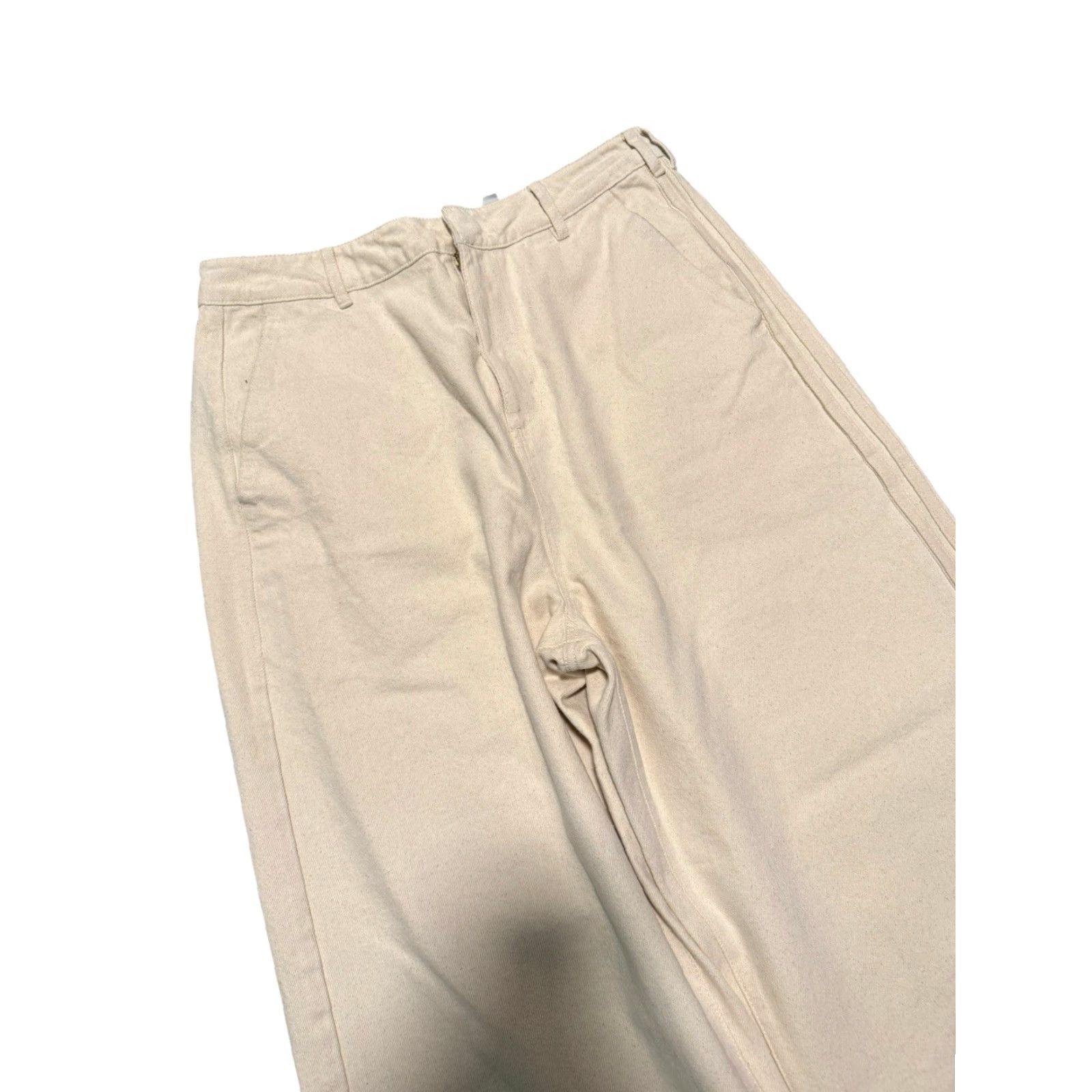 Adidas adidas x Kseniaschnaider Baggy Wide Leg Jeans Women's 32 Beige Denim Rave Skater Jeans Style 90s Hipster Punk Retro Womens Size 25" / US 0 / IT 36 - 3 Thumbnail