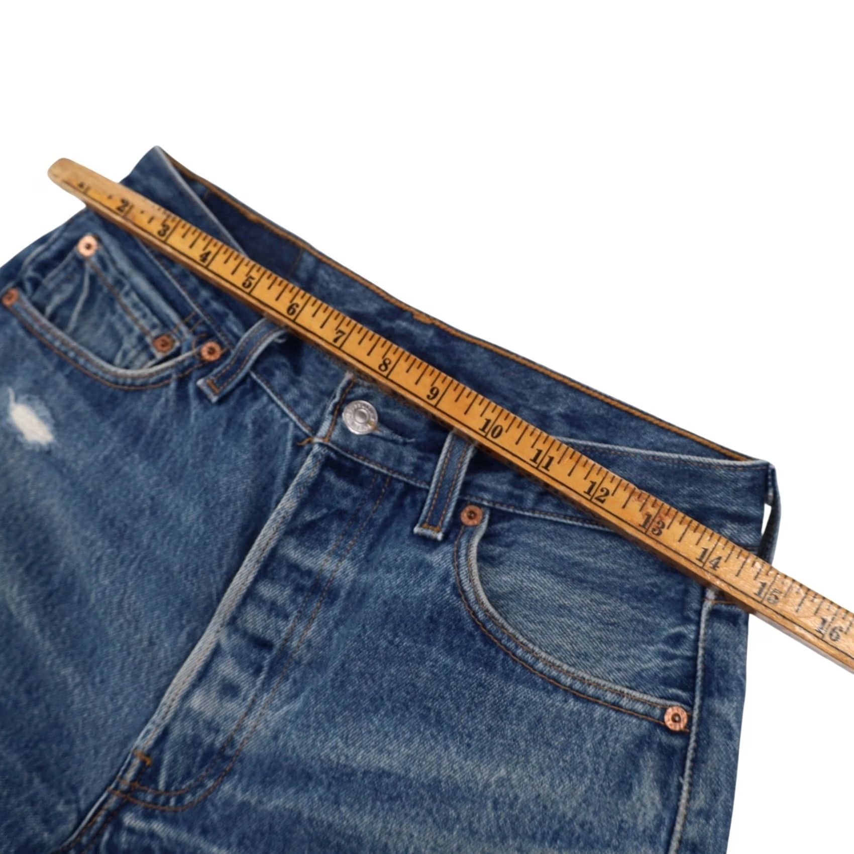 Denime VINTAGE Levis 501xx Lightly Distressed USA Made Denim Jeans Shirt/Jeans Mens 30 Blue 501xx Distressed 9/10 Denim Jeans Mens 30" Inseam 27" Straight Size US 30 / EU 46 - 6 Thumbnail