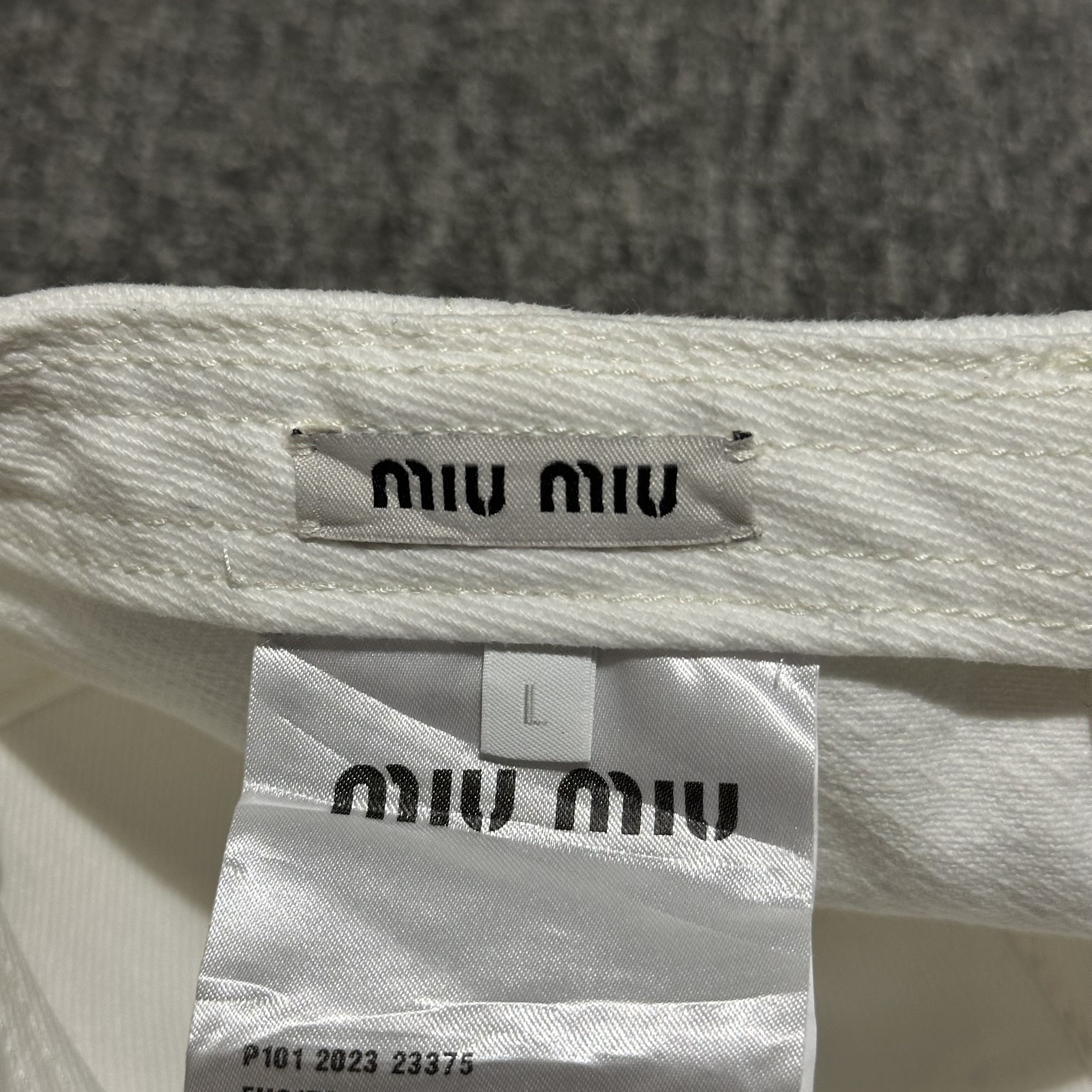 Miu Miu Miu Miu Baseball Distressed Cap Size ONE SIZE - 9 Thumbnail