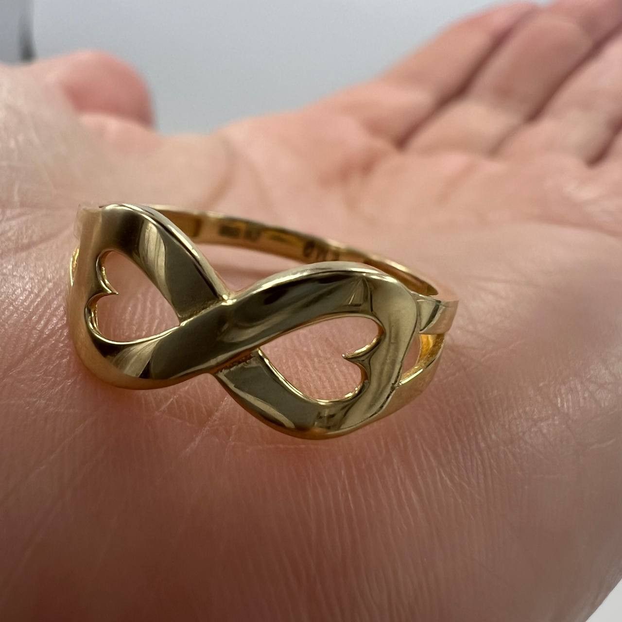 Other 14K Solid Gold Ring 1.6g – Infinity Heart Design Size ONE SIZE - 8 Thumbnail