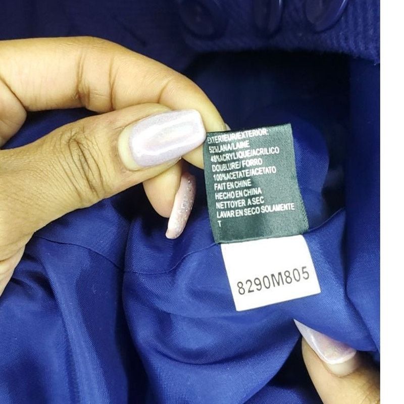 Other Arthur Levine Blue Wool Blend Button Up Coat Size 10 Size L / US 10 / IT 46 - 5 Thumbnail