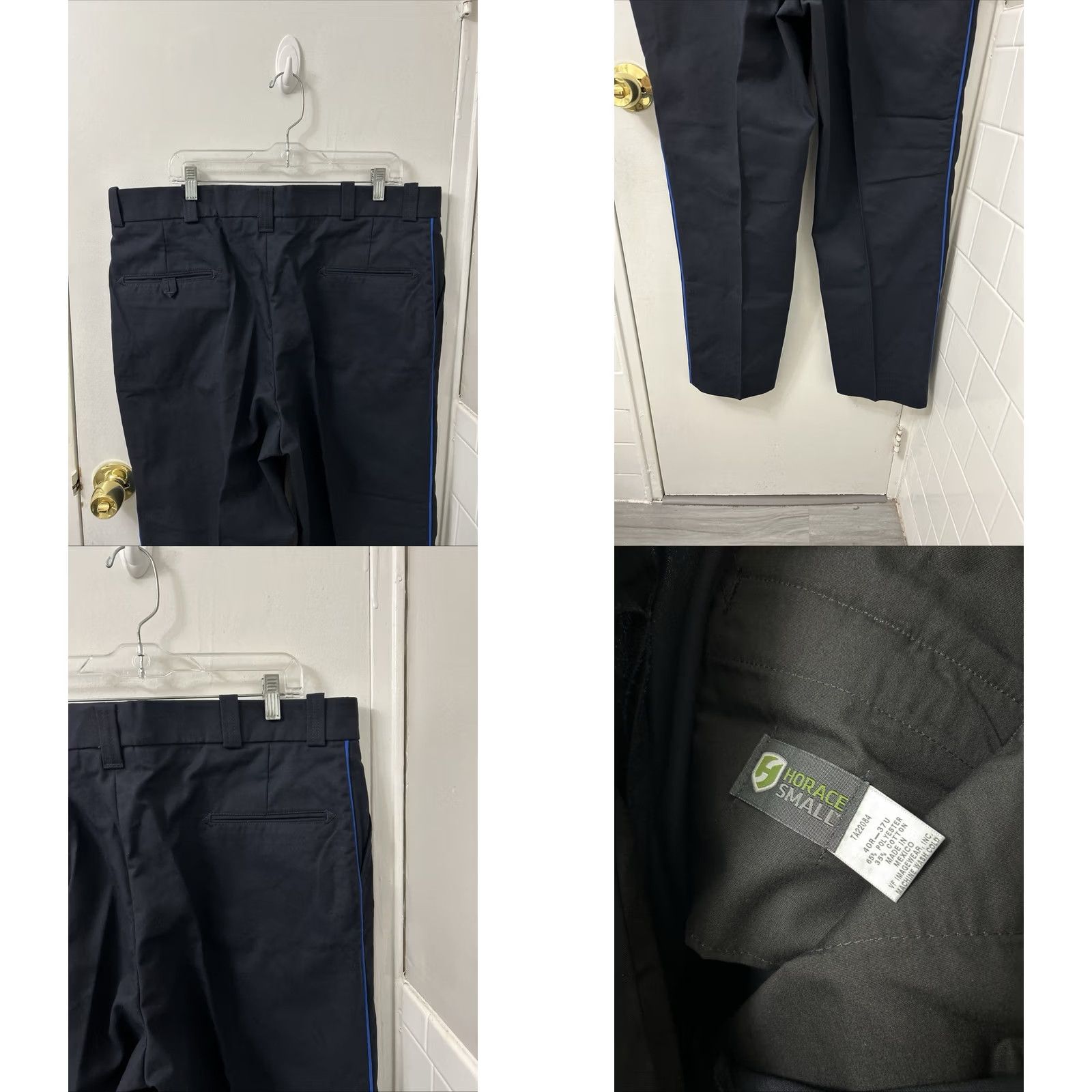 Vintage VINTAGE Horace Small Work Pants Mens 40x31 Navy Blue Polyester Cotton Uniform NWT Navy Mens Pants 40x31 Blue NWT Size US 40 / EU 56 - 8 Thumbnail