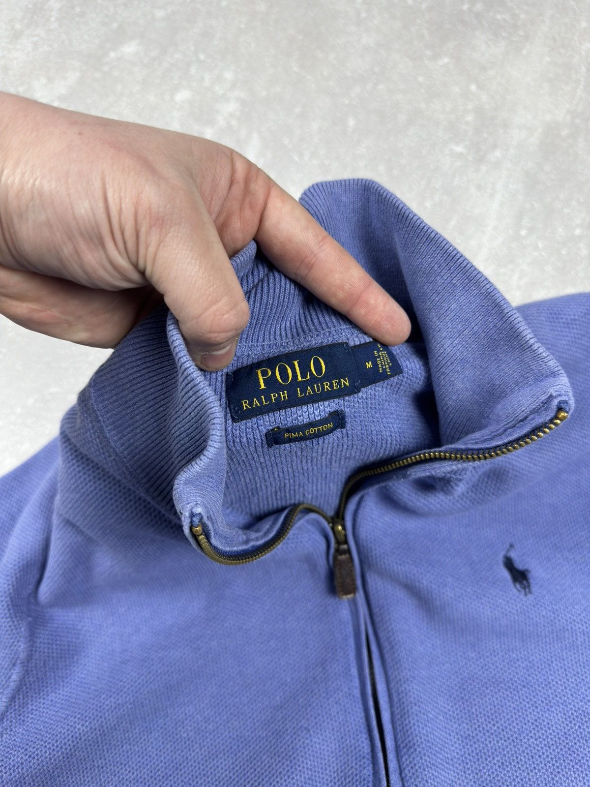 Polo Ralph Lauren Polo Ralph Lauren Mesh Knit Cotton Full-Zip Cotton Sweatshir Size US M / EU 48-50 / 2 - 7 Thumbnail