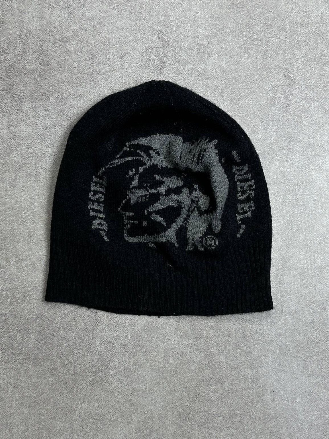 Diesel Vintage Diesel Big Logo Y2K Beanie Hat Grunge Affliction Vib Size ONE SIZE - 2 Thumbnail