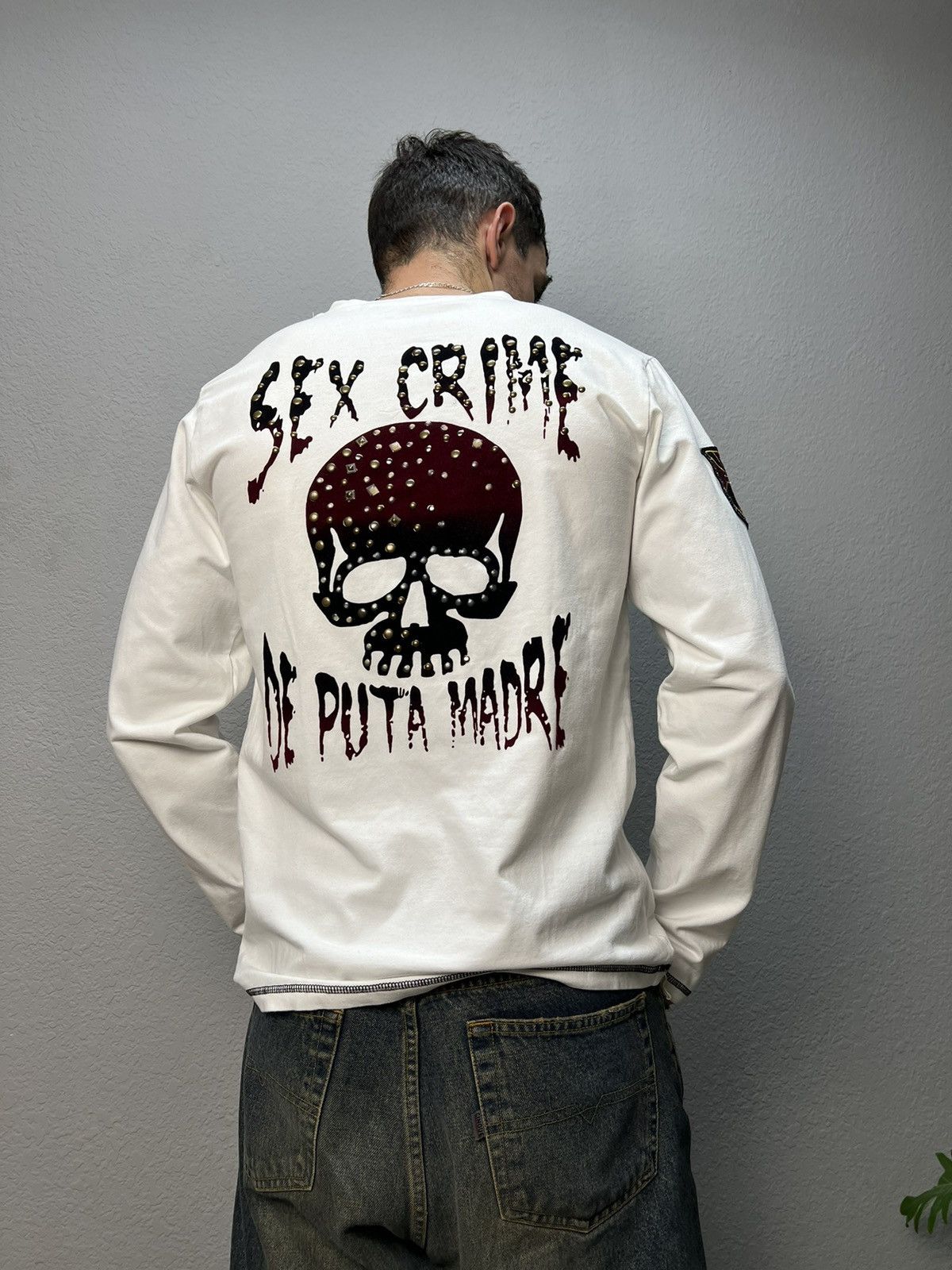 Ed Hardy × Hysteric Glamour × If Six Was Nine Japan RHINESTONES If Six Was Nine Style SKULL LONGSLEEVE Size US M / EU 48-50 / 2 - 1 Thumbnail