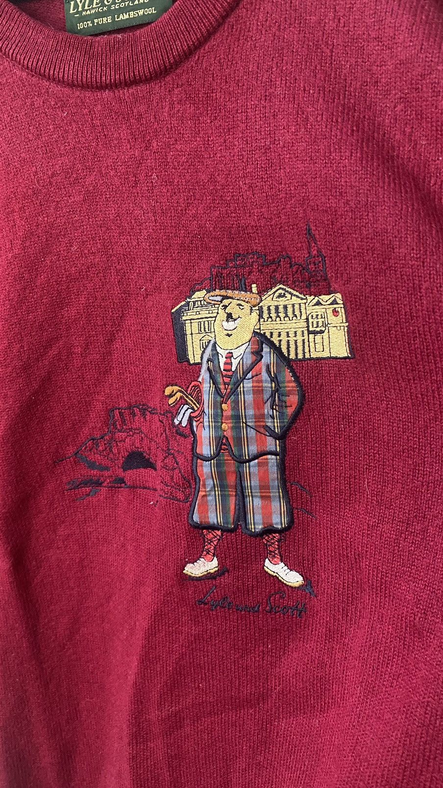 Lyle & Scott Vintage bear golf Lyle&Scott sweater Size US L / EU 52-54 / 3 - 5 Thumbnail