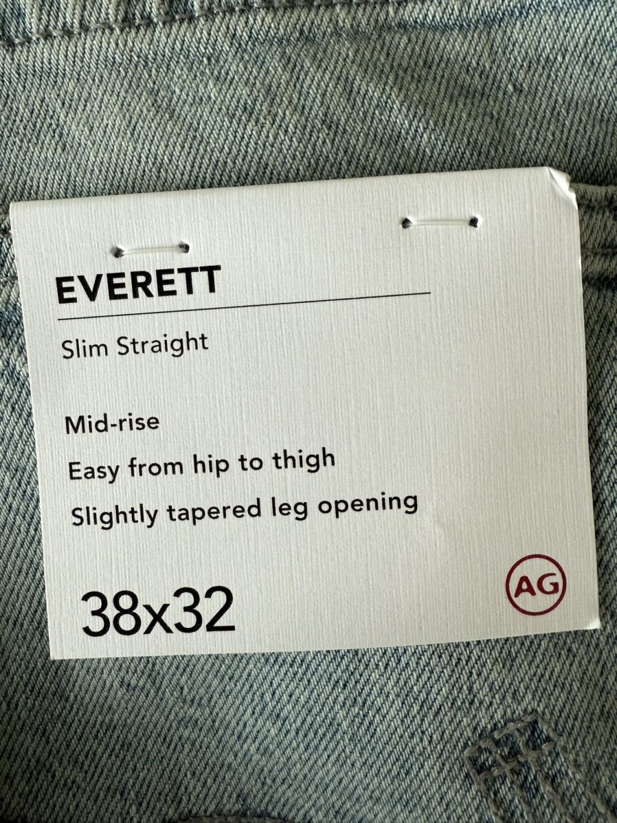 AG Adriano Goldschmied AG Everett Slim Straight Leg Jeans Size US 38 / EU 54 - 7 Thumbnail