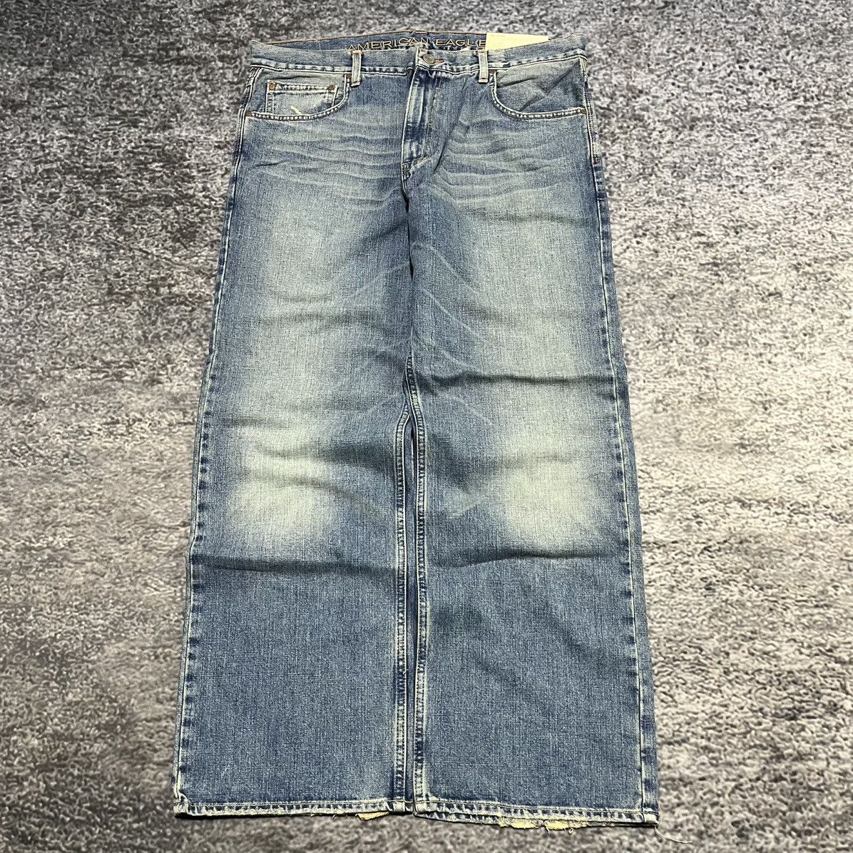 American Eagle Outfitters Vintage Y2K American Eagle Blue Faded Baggy Wide Leg Jeans Size US 38 / EU 54 - 2 Thumbnail