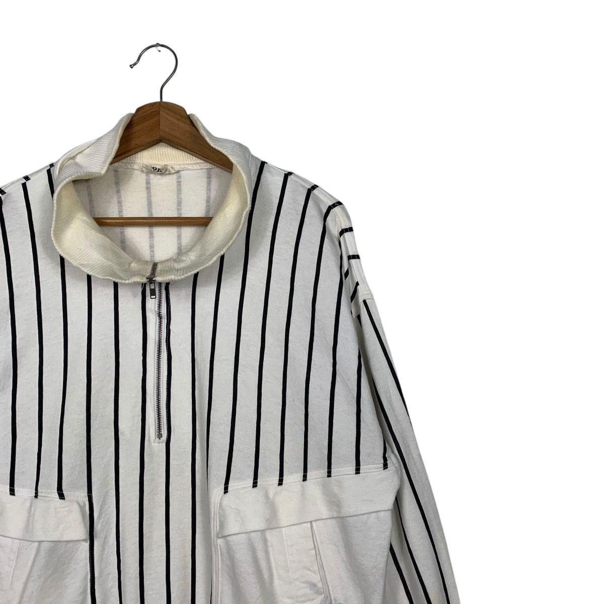 Japanese Brand Japanese Brand Black Pia Stripe Half Zipper Sweater Size US M / EU 48-50 / 2 - 5 Thumbnail