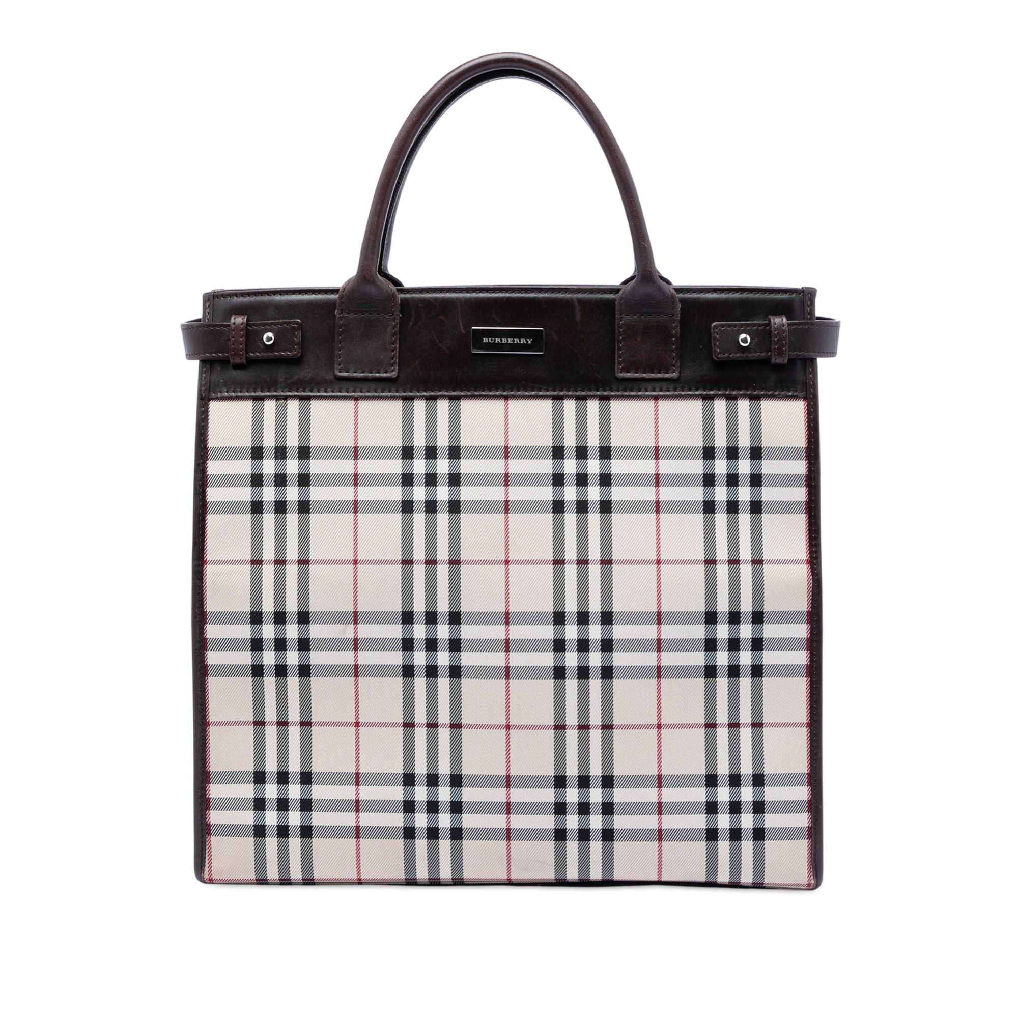 Burberry House Check Canvas Convertible Tote Size ONE SIZE - 1 Thumbnail