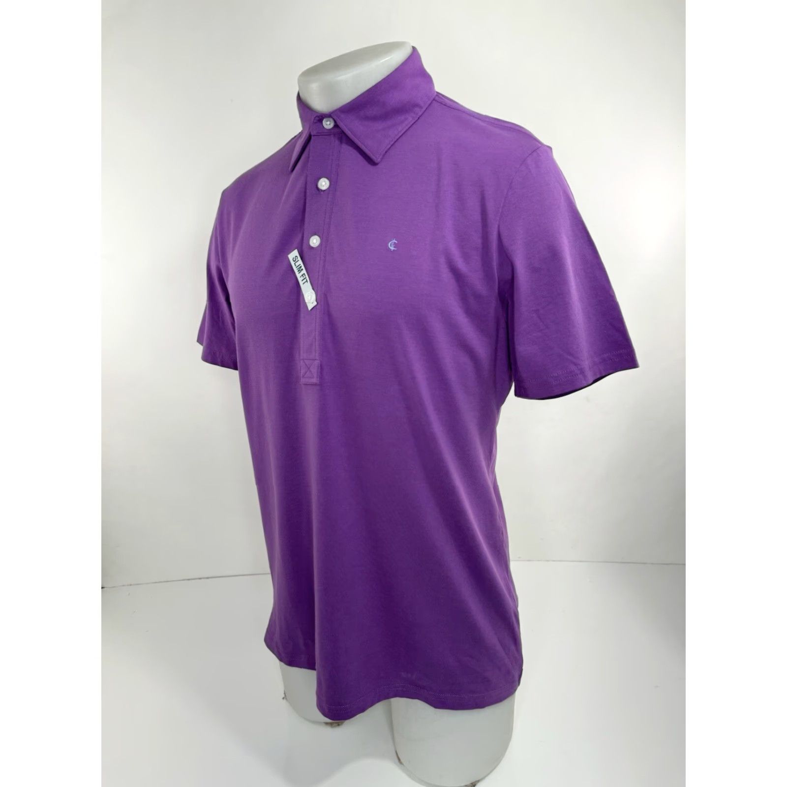 Vintage CRIQUET Polo Shirt Slim Fit Embroidered Logo Mens M Purple Short Sleeve Shirt CQ8 Size US M / EU 48-50 / 2 - 2 Thumbnail