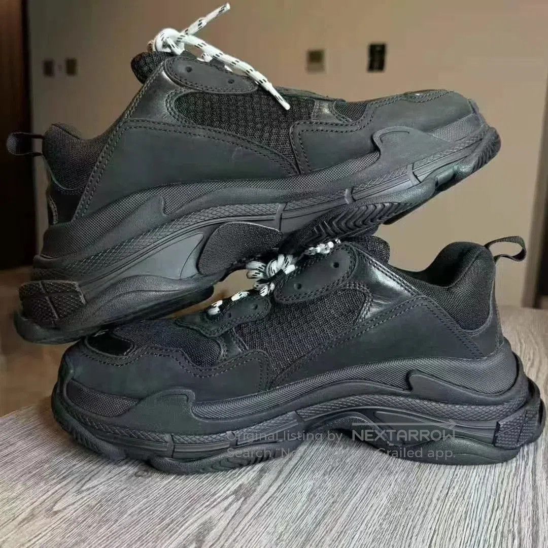 Balenciaga Black Chunky Sneakers with White Laces Size 11. Size US 11 / EU 44 - 5 Thumbnail