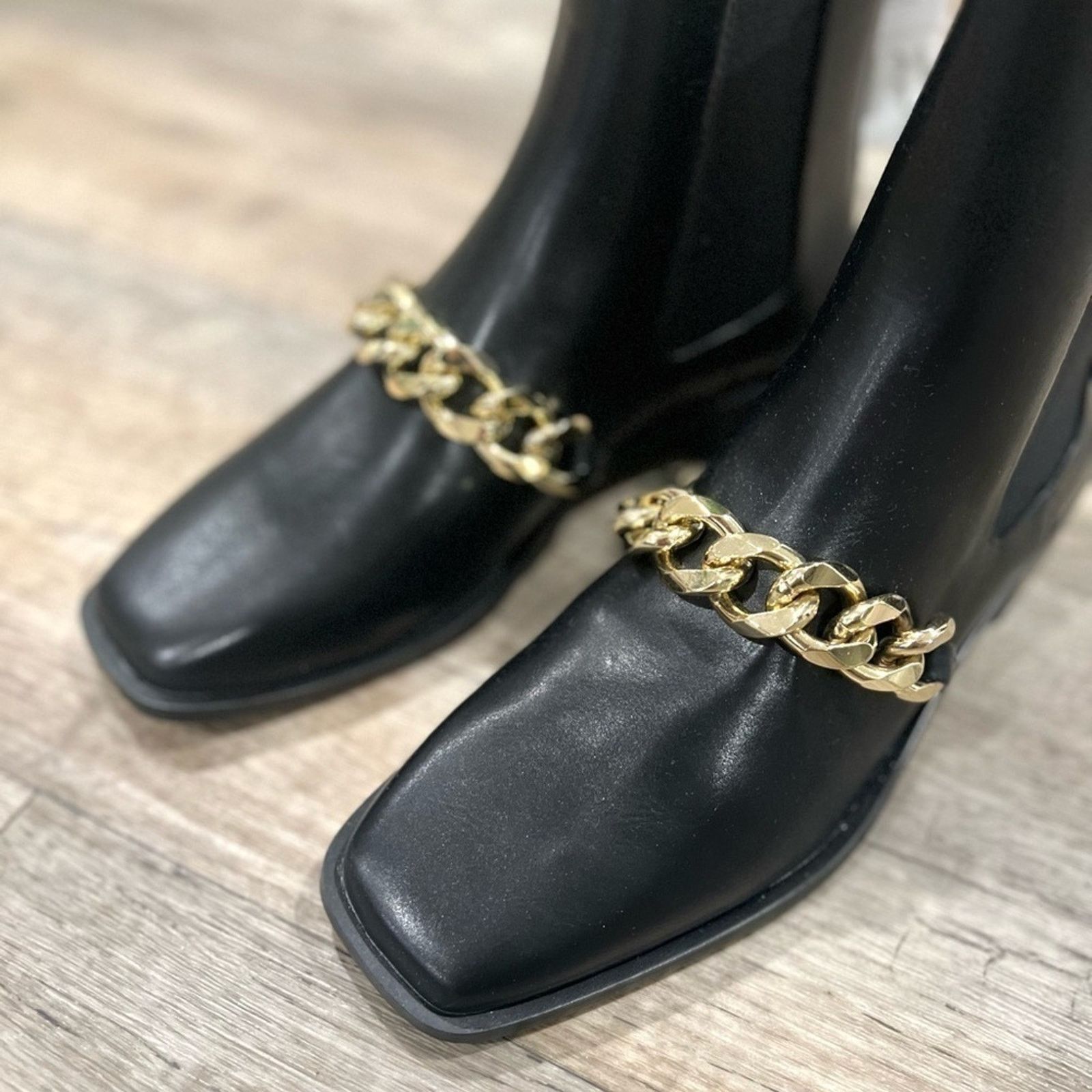 Zara ZARA Black US 8 Square Toe Boots NWT LAST ONE!!! Size US 8 / IT 38 - 12 Thumbnail