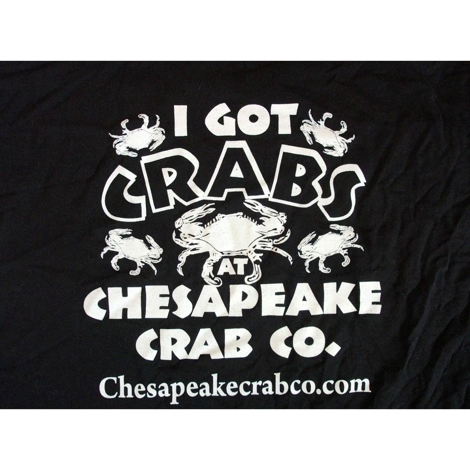 Jerzees ChESAPEAKE CRAB Co I Got My Crabs T Shirt Men's XL Black Jerzees Cotton/Polyester Graphic Print Vintage: No Size US XL / EU 56 / 4 - 4 Thumbnail