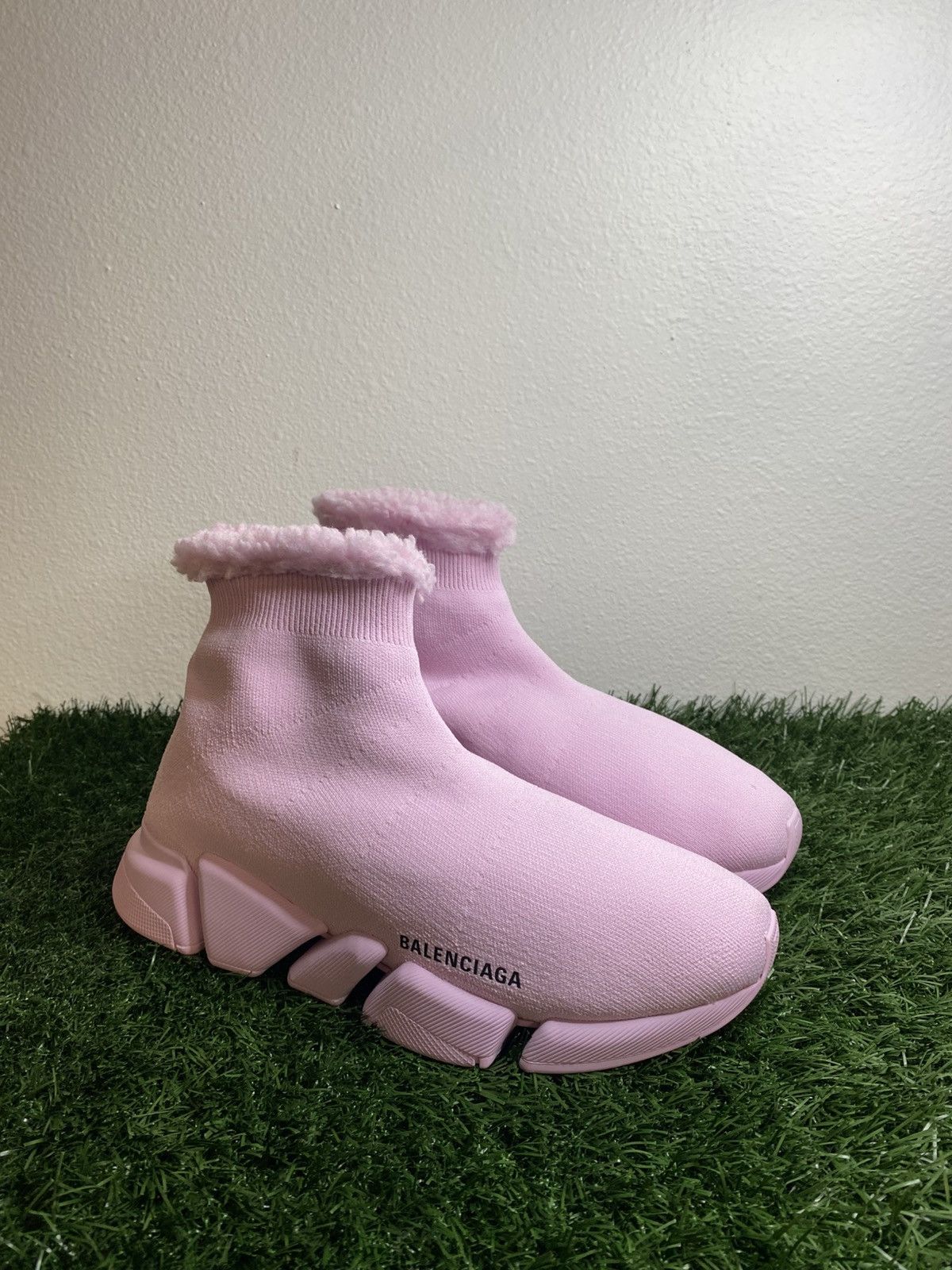 Balenciaga BALENCIAGA SPEED 2.0 ‘fake fur pink’ | SIZE 41 EU | NEW Size US 11 / IT 41 - 1 Thumbnail