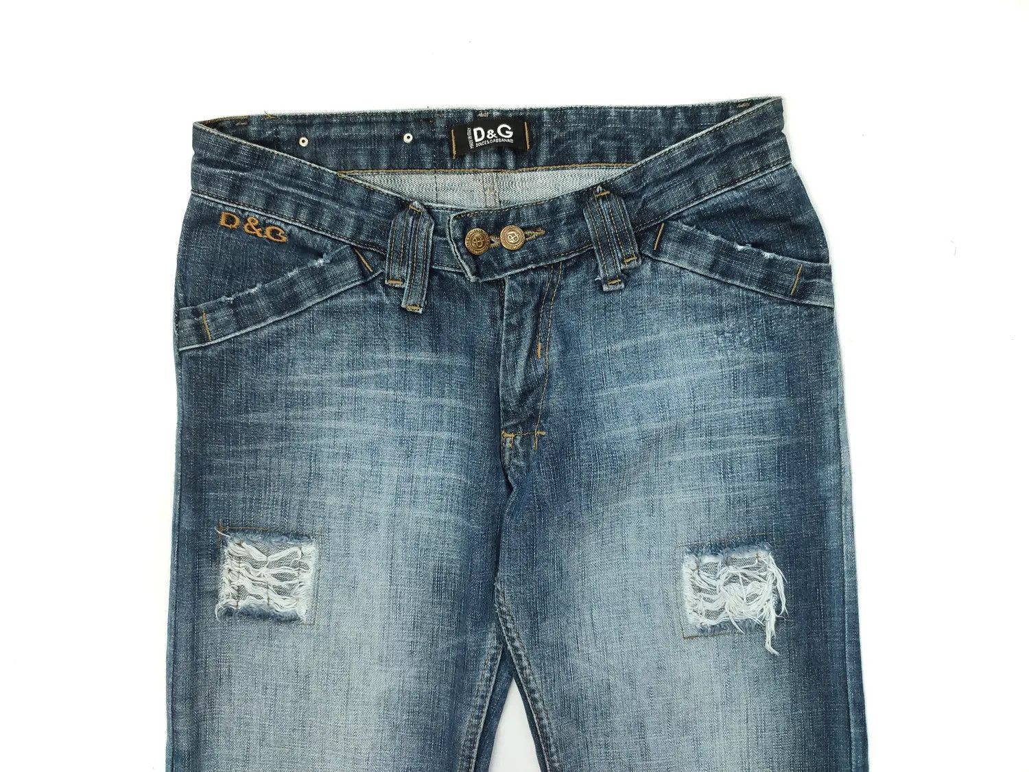 Dolce & Gabbana × Vintage Vintage Dolce Gabbana Distressed Washed Denim y2k jeans Size 28" / US 6 / IT 42 - 3 Thumbnail