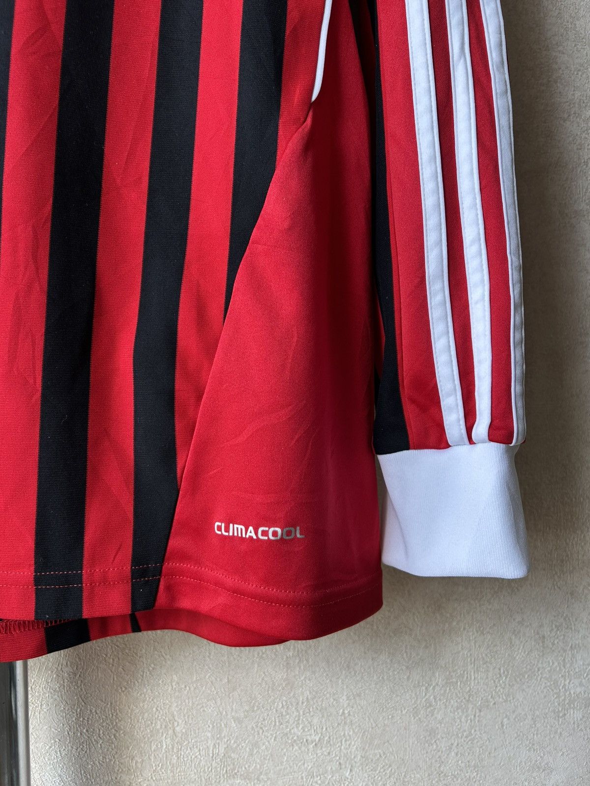 Adidas Adidas AC Milan 2011/12 Home Long Sleeve Soccer Jersey Size US M / EU 48-50 / 2 - 11 Thumbnail