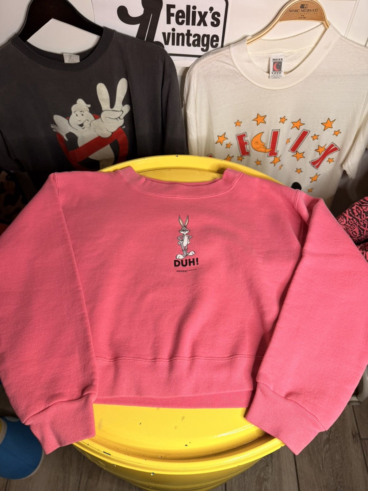 Vintage 1996 bugs bunny looney toons cropped crewneck Size S / US 4 / IT 40 - 3 Thumbnail