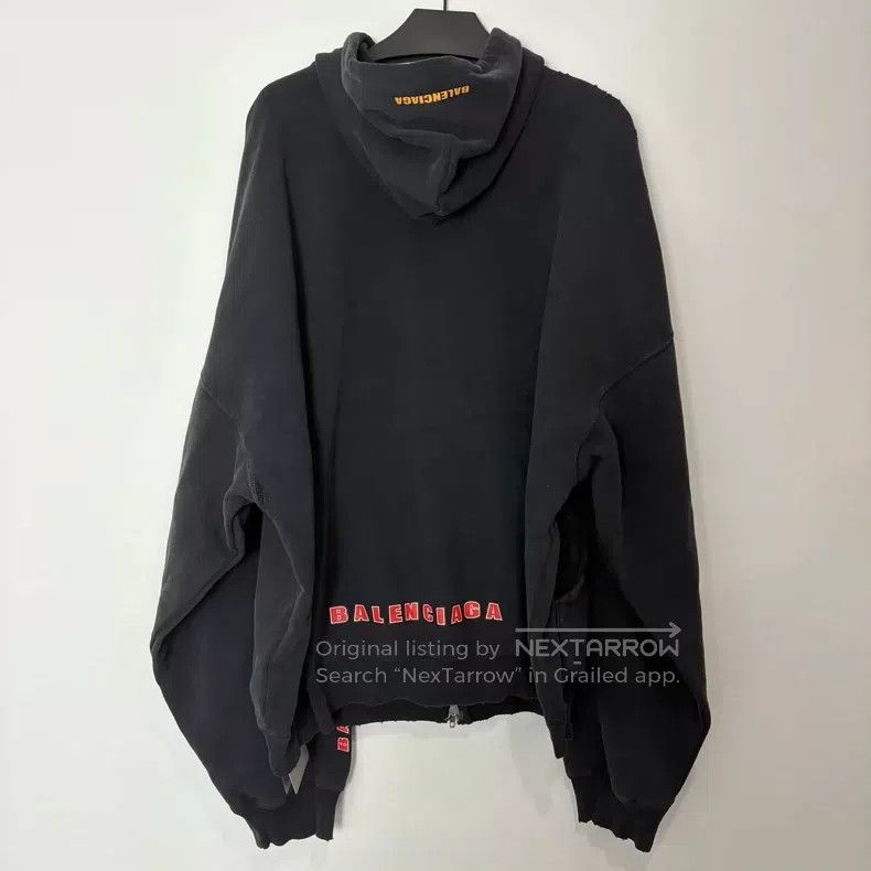 Balenciaga Balenciaga Double ring print zipper hoodie Size US XL / EU 56 / 4 - 2 Thumbnail