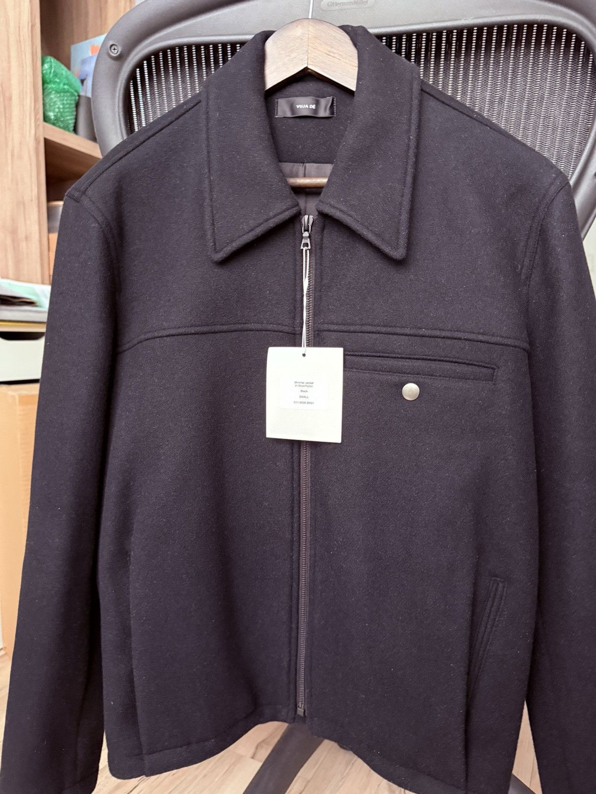 Vuja De Vuja De Ryan Mochi Jersey Jacket In Heather Grey New | Grailed