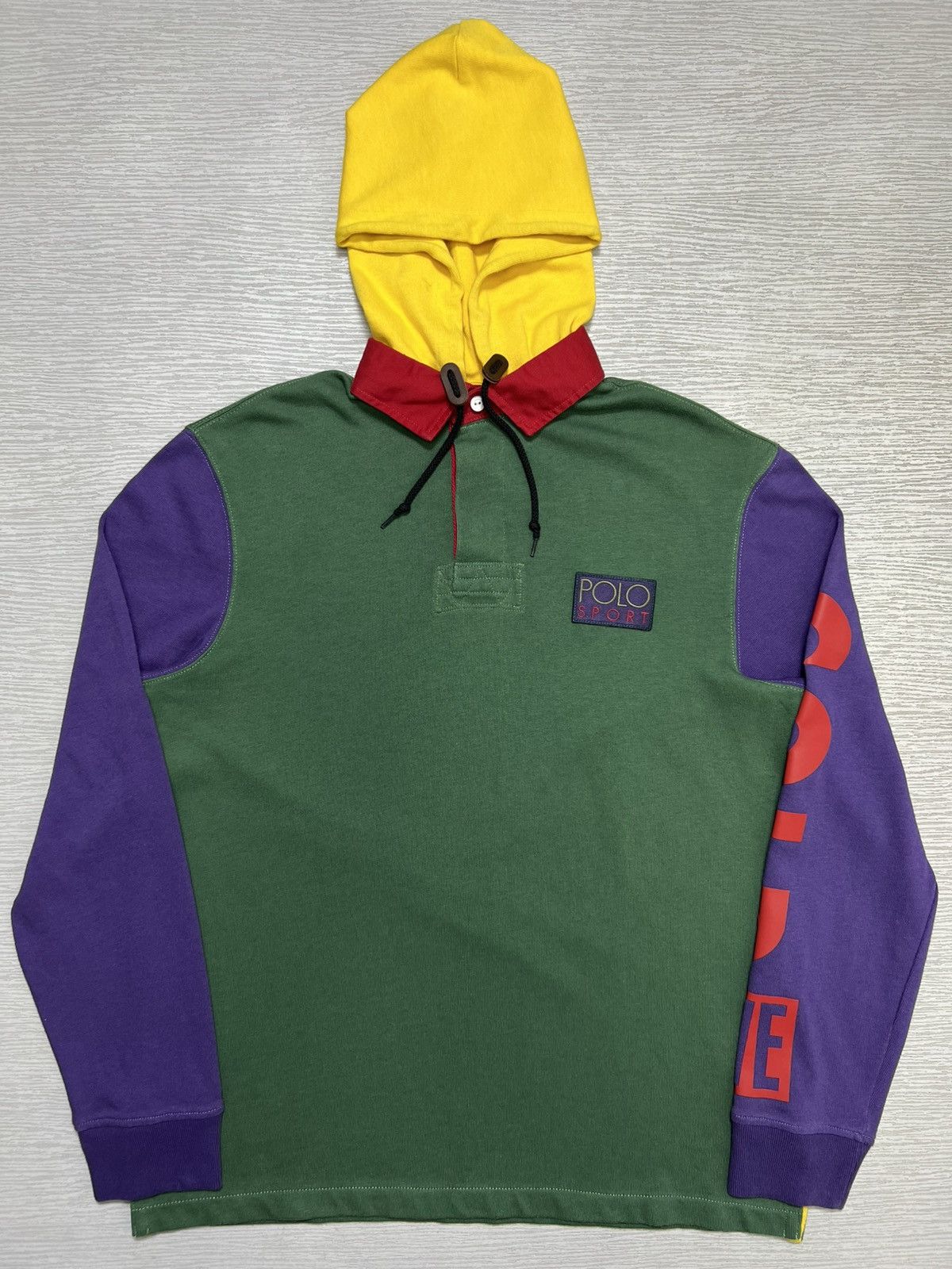 Polo Ralph Lauren Polo Ralph Lauren - ‘Snow Beach’ Hooded Rugby 1993 Pullover Size US M / EU 48-50 / 2 - 3 Thumbnail
