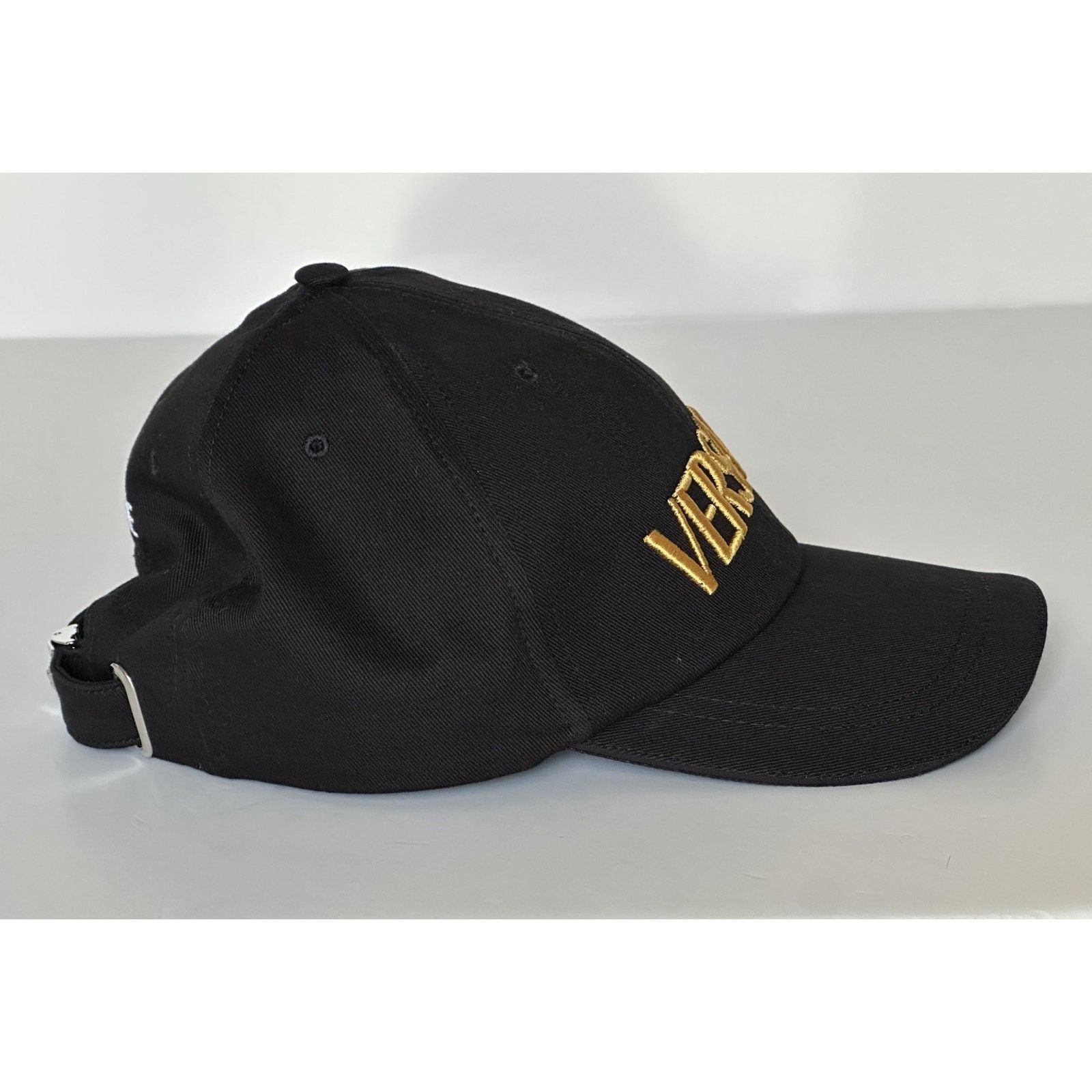Versace Versace Embroidered Baseball Cap Hat Black/Gold 57 ICAP006 Size ONE SIZE - 3 Thumbnail