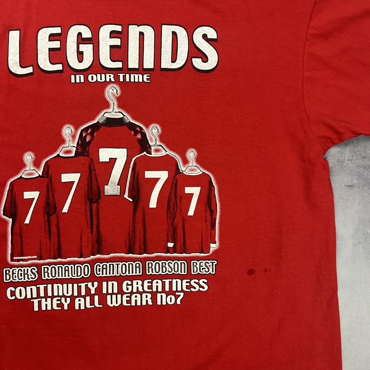 Other Rare! Eric Cantona Legends In Our Time Ronaldo 7 Jersey 90s Size US L / EU 52-54 / 3 - 17 Thumbnail