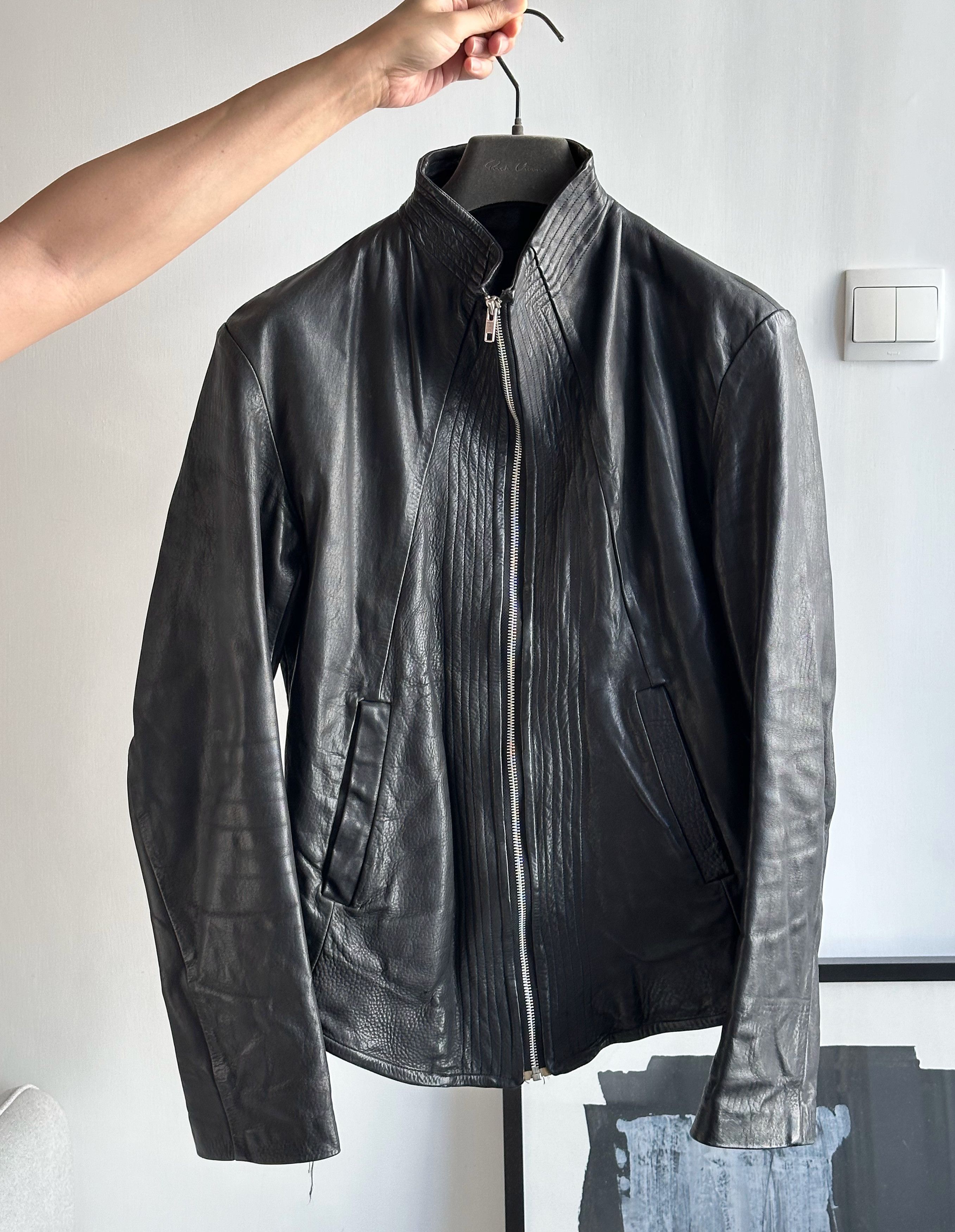 Obscur Obscur High Neck Lamb Leather Jacket Size US S / EU 44-46 / 1 - 1 Thumbnail