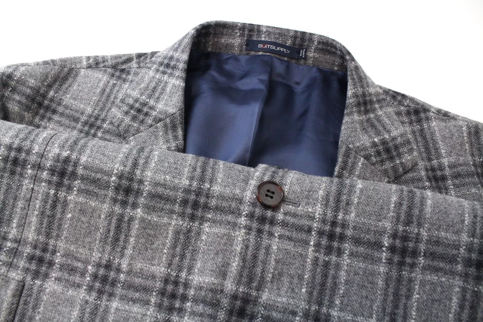 Suitsupply HAVANA UK54R Grey Wool Cashmere Blazer 59743 Size 54R - 5 Thumbnail