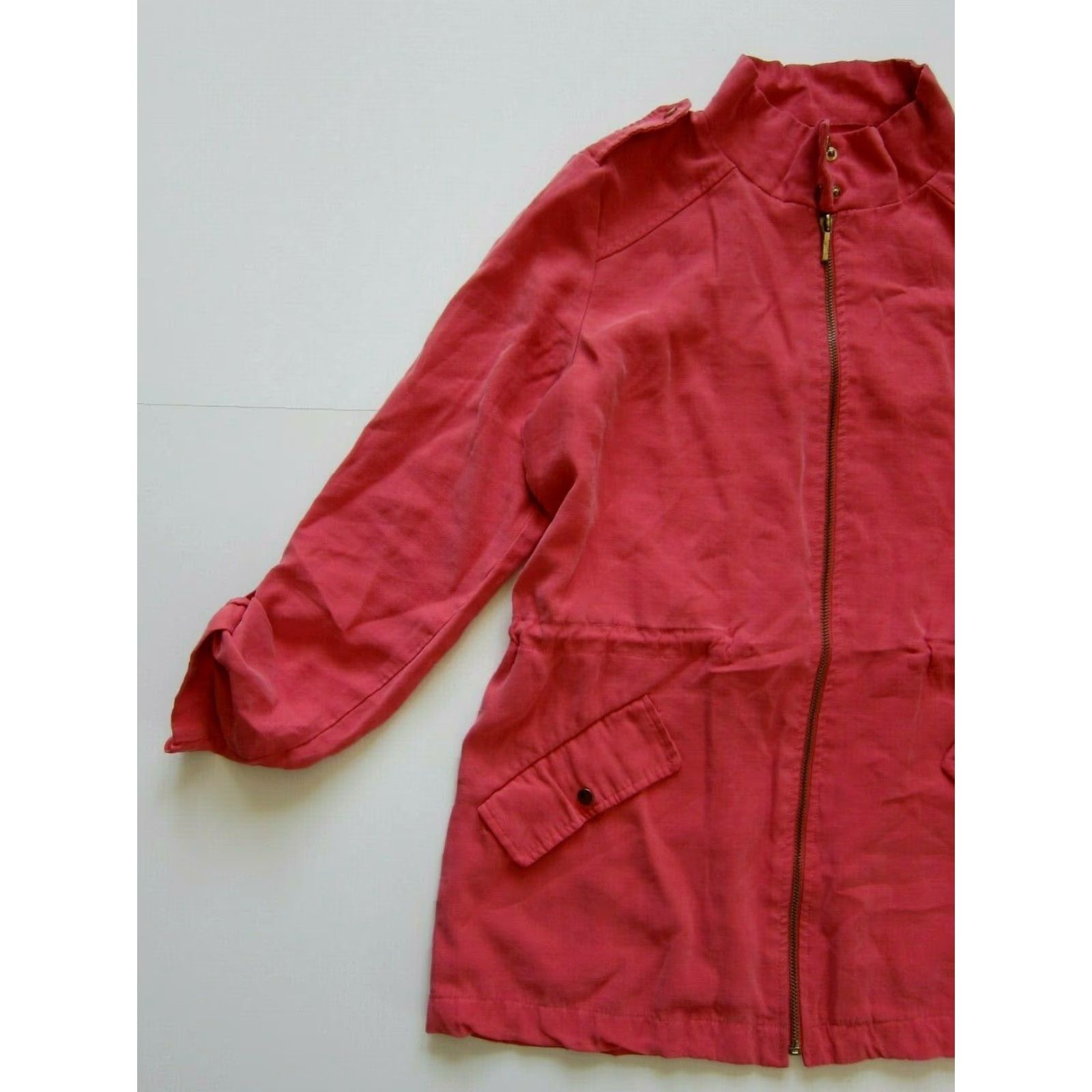 Zara Zara Basic Collection Jacket Women Cinch Waist Field Pink Rayon Size M Size M / US 6-8 / IT 42-44 - 5 Thumbnail