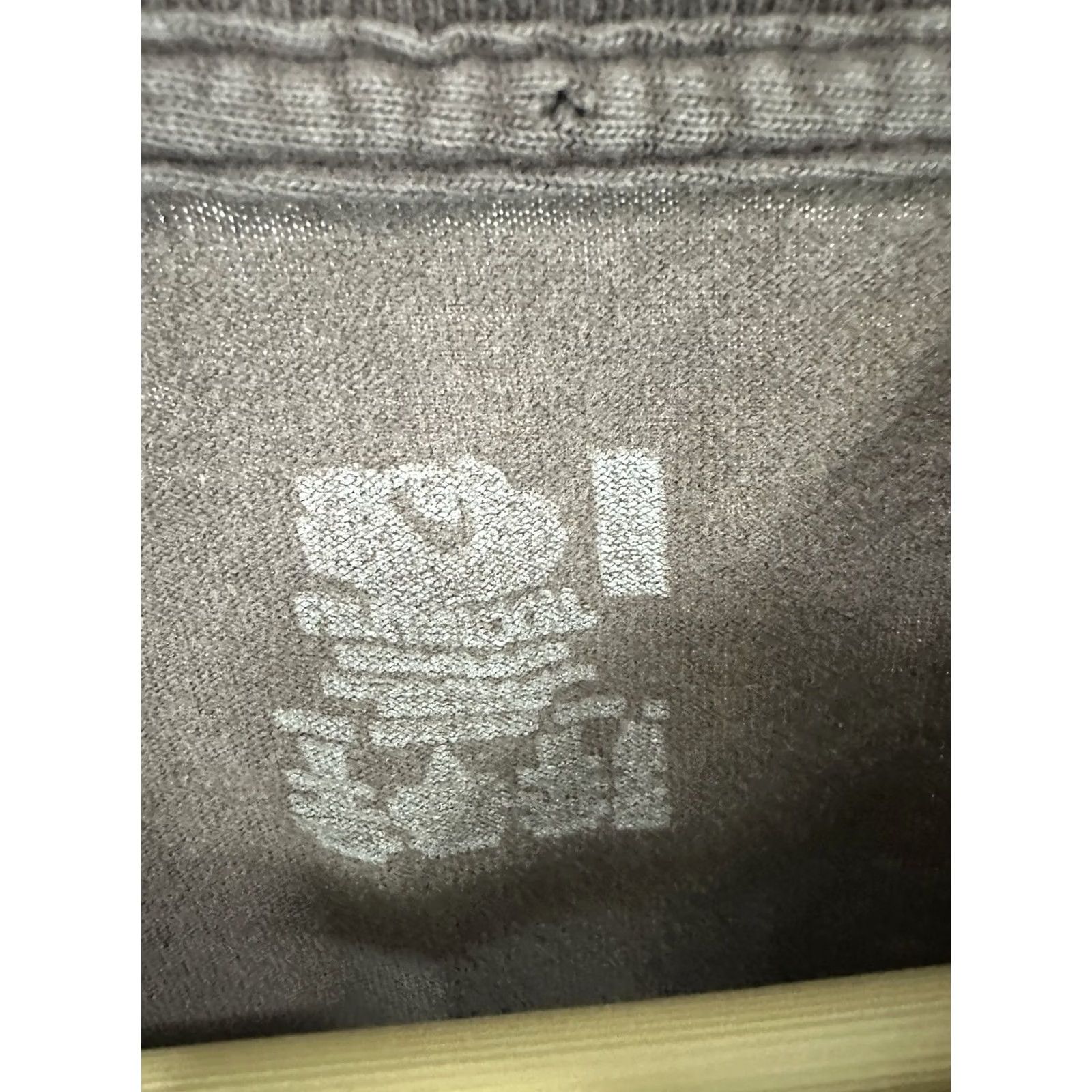 Fruit Of The Loom Fruit of the Loom T-Shirt Men 2XL Brown Distressed WIP Work Gradient VTG Boxy Shirt Size US XXL / EU 58 / 5 - 3 Thumbnail