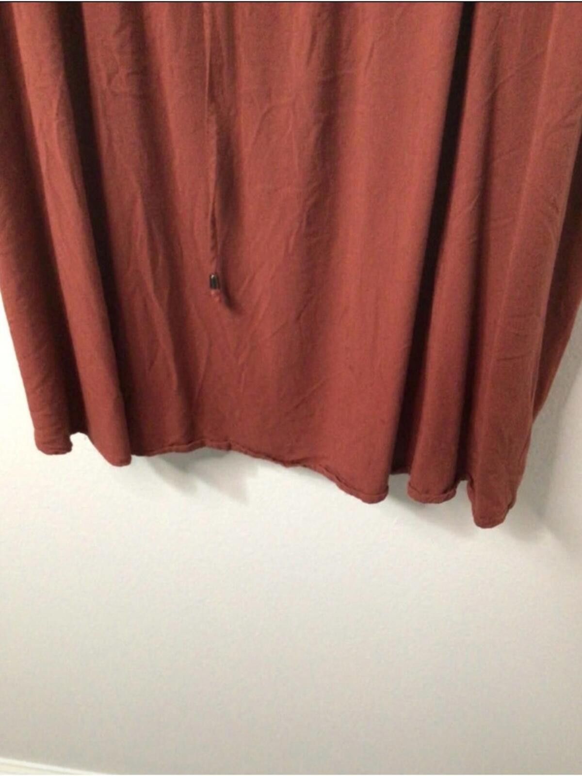 Other torrid Rust Brown Long Sleeve Drawstring Shirt Dress Size XS / US 0-2 / IT 36-38 - 7 Thumbnail