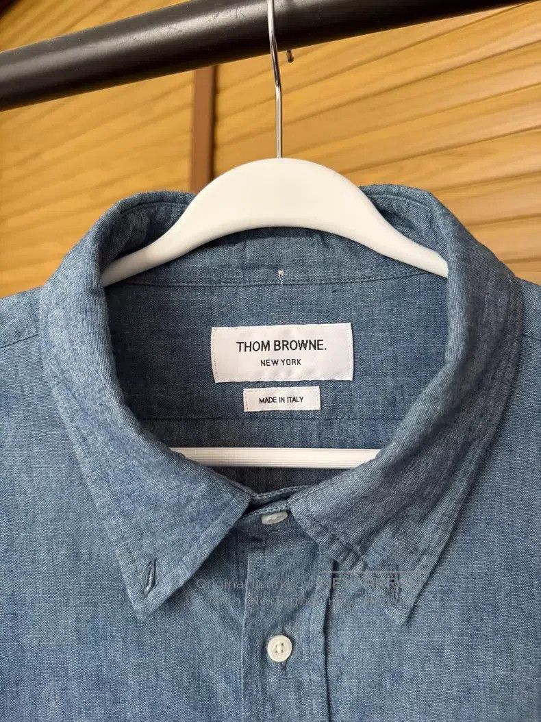 Thom Browne Thom Browne Denim Blue Shirt Size US XL / EU 56 / 4 - 6 Thumbnail