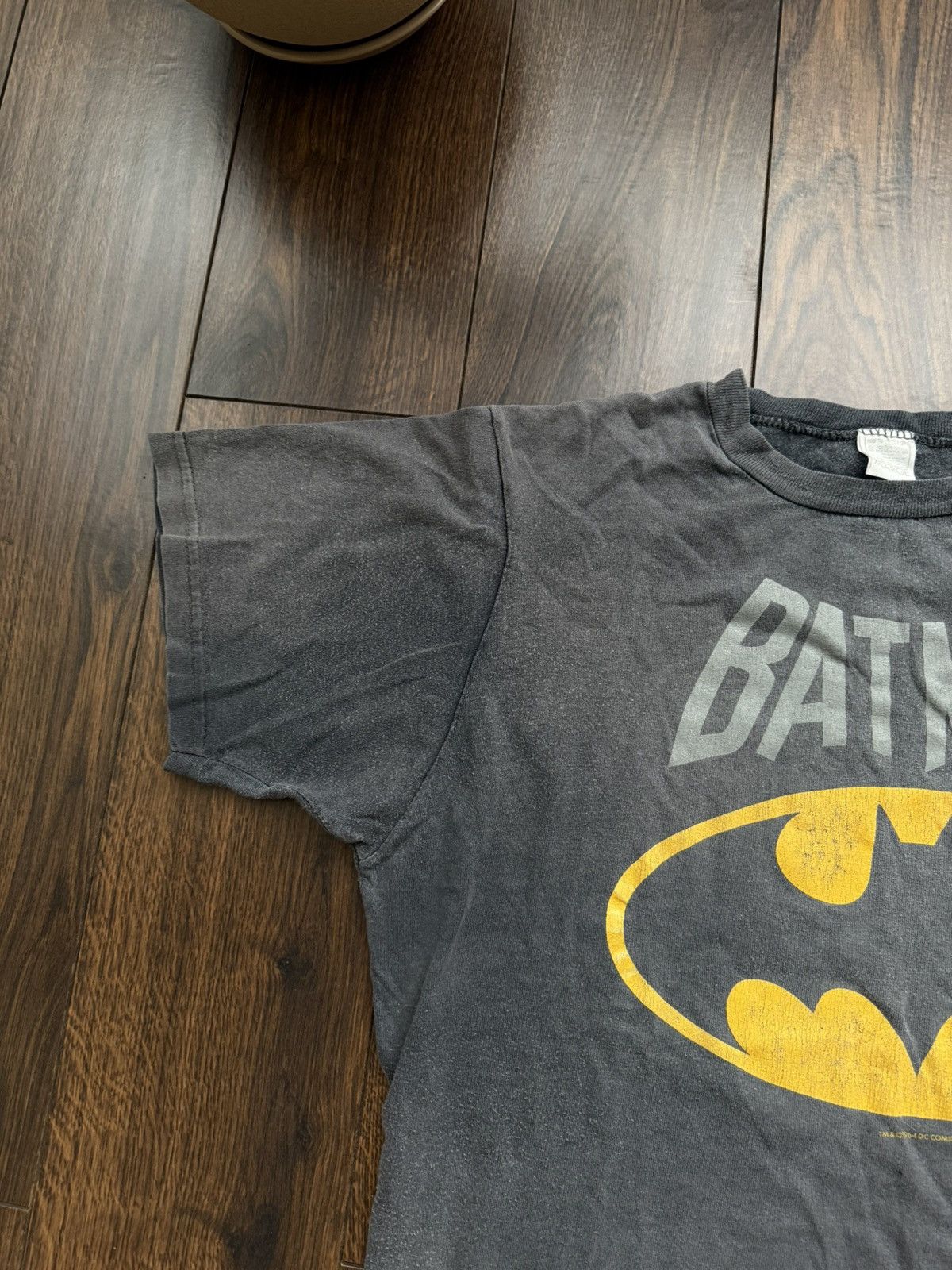 DC Comics 1964 Batman Logo Movie Single Stitch T Shirt Faded Cracked Size US XL / EU 56 / 4 - 6 Thumbnail