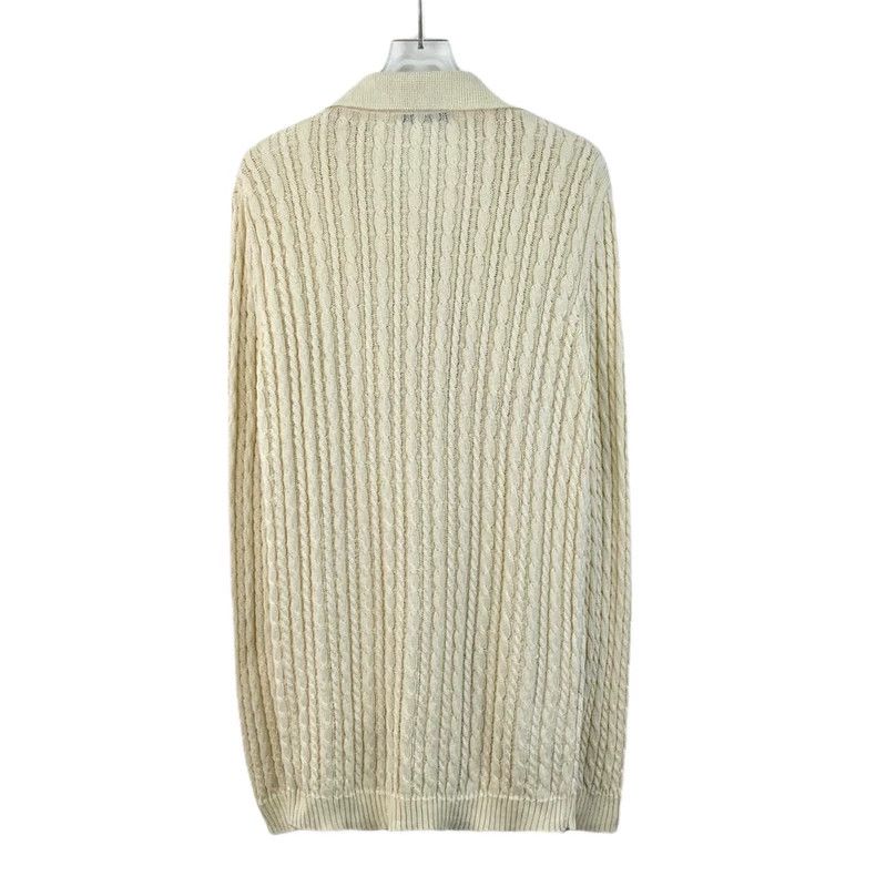 Prada Prada 22 beige knitted twisted cotton knitted cardigan jack Size XS / US 0-2 / IT 36-38 - 2 Thumbnail