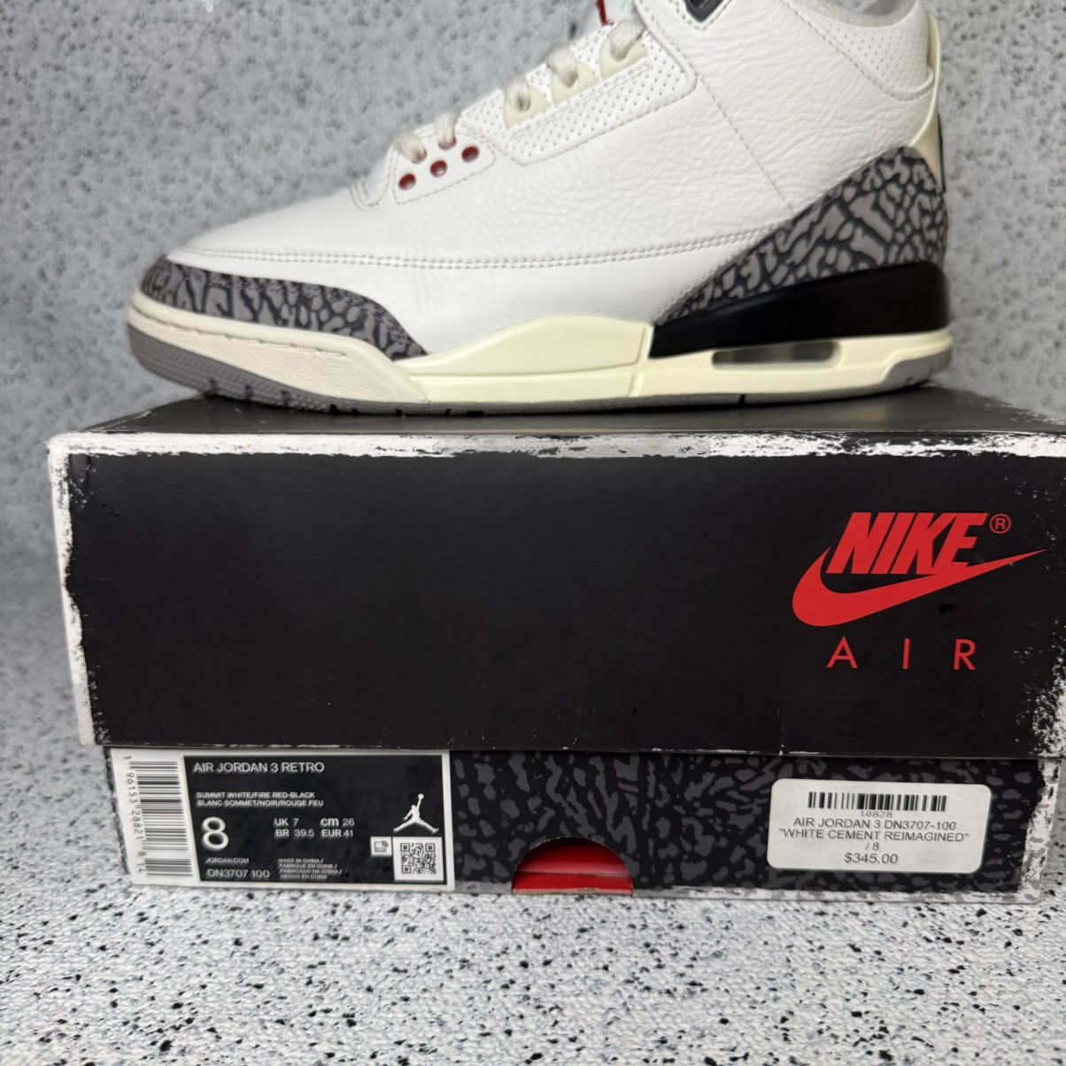 Jordan Brand Jordan 3 White Cement Reimagined 8 Men Size US 8 / EU 41 - 8 Thumbnail
