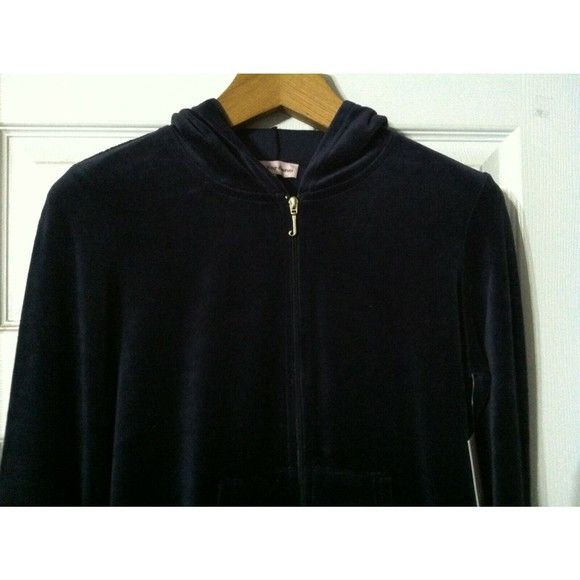 Juicy Couture JUICY COUTURE WOMENS NEW VELOUR HOODED JACKET SIZE:XS Size XS / US 0-2 / IT 36-38 - 2 Thumbnail