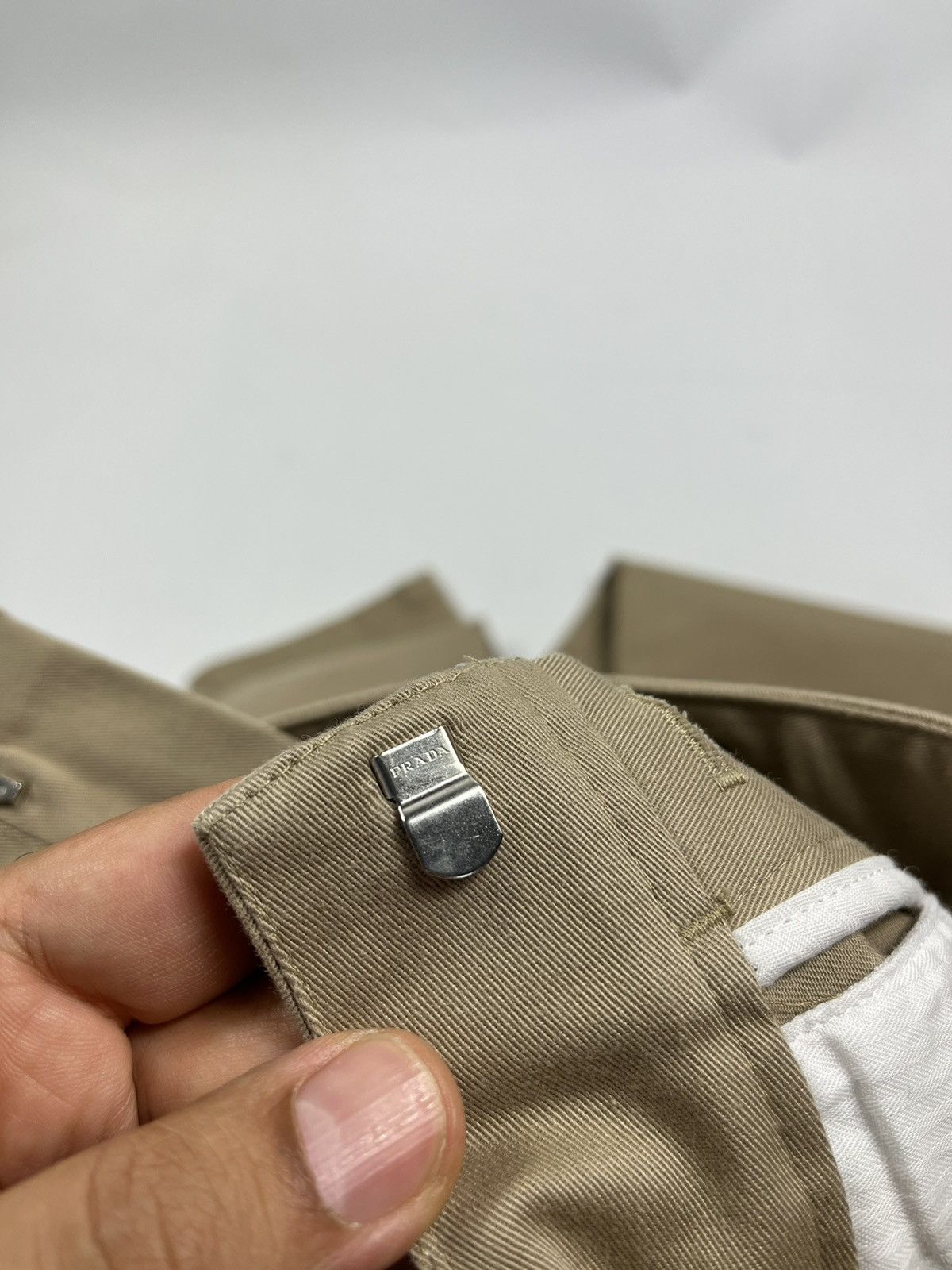 Prada Prada Beige Cotton Trousers Size US 32 / EU 48 - 19 Thumbnail