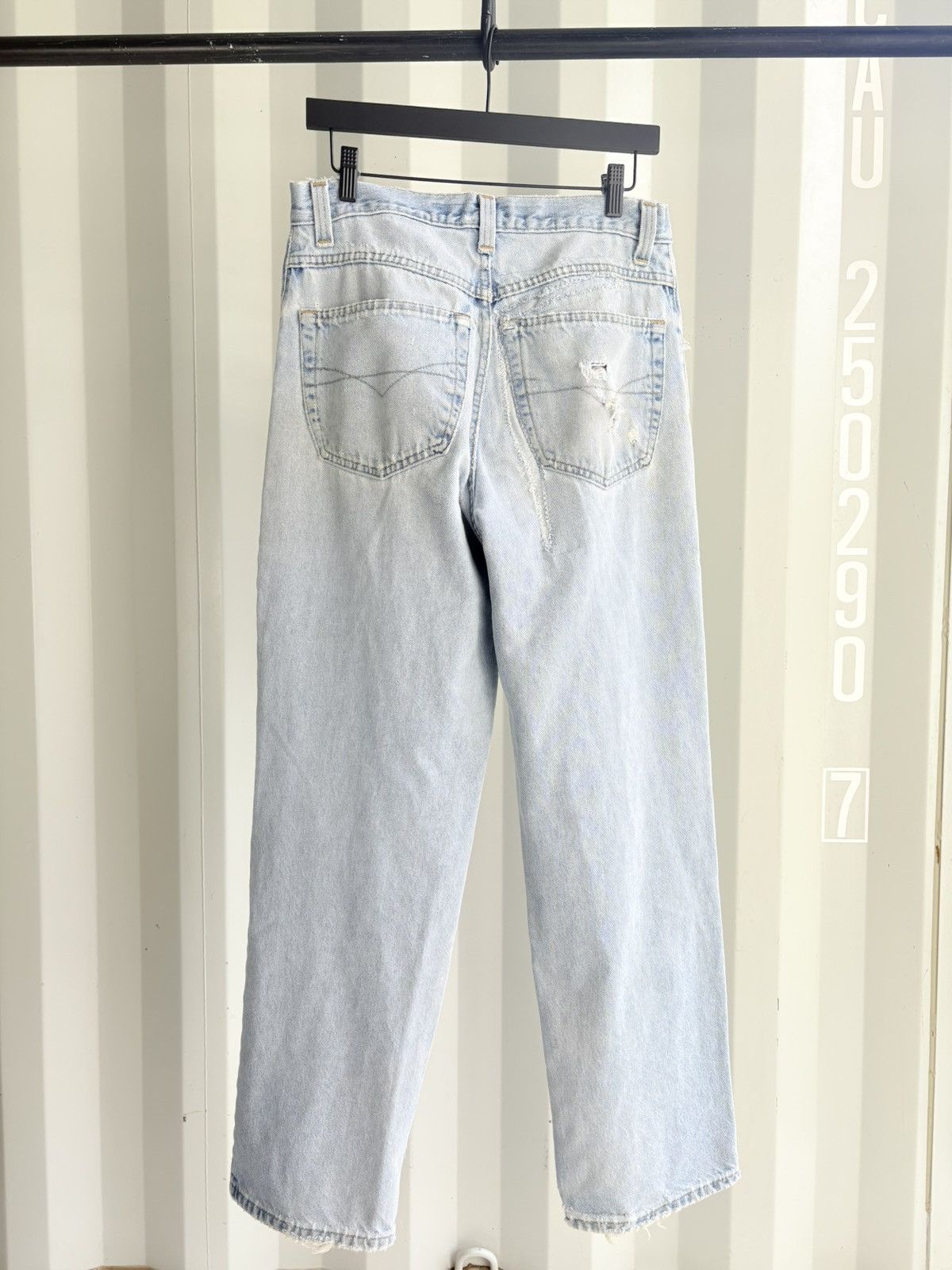 Vintage Vintage Distressed Repaired Denim Thrashed ERD Grunge Size US 31 - 5 Thumbnail